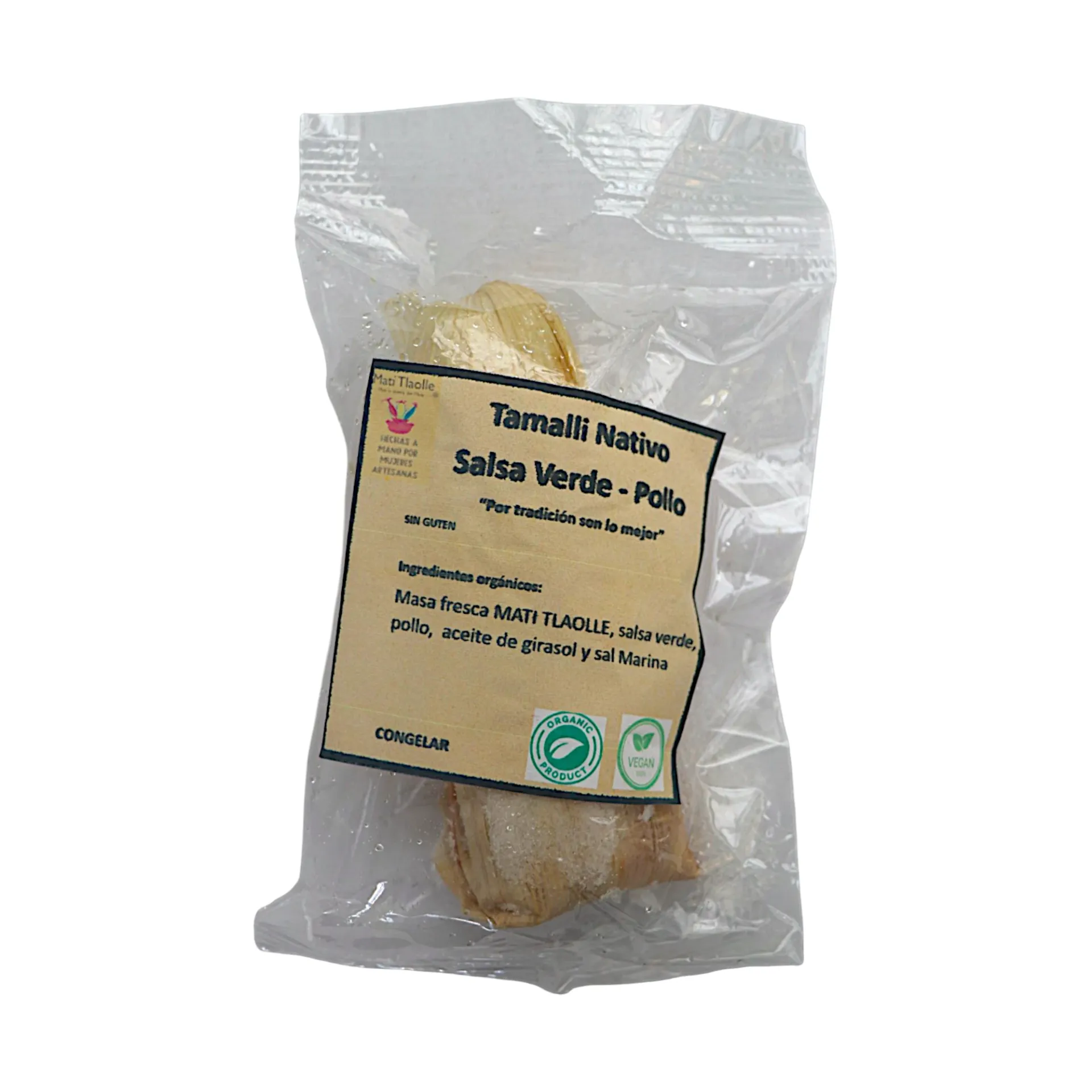 Tamal de salsa verde con pollo 1pz MATI TLAOLLE