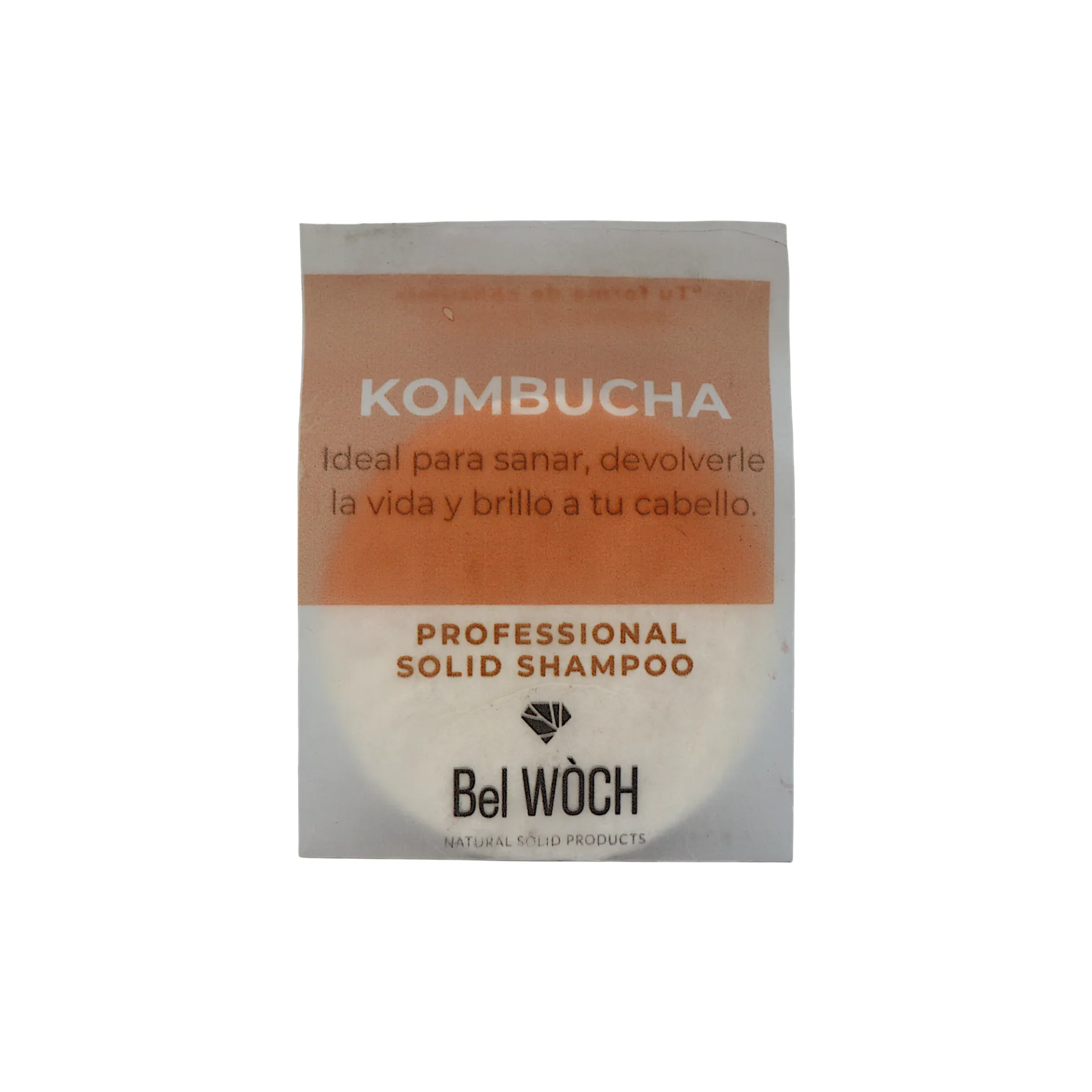 Barra de shampoo sólido de kombucha 80gr BEL WOCH