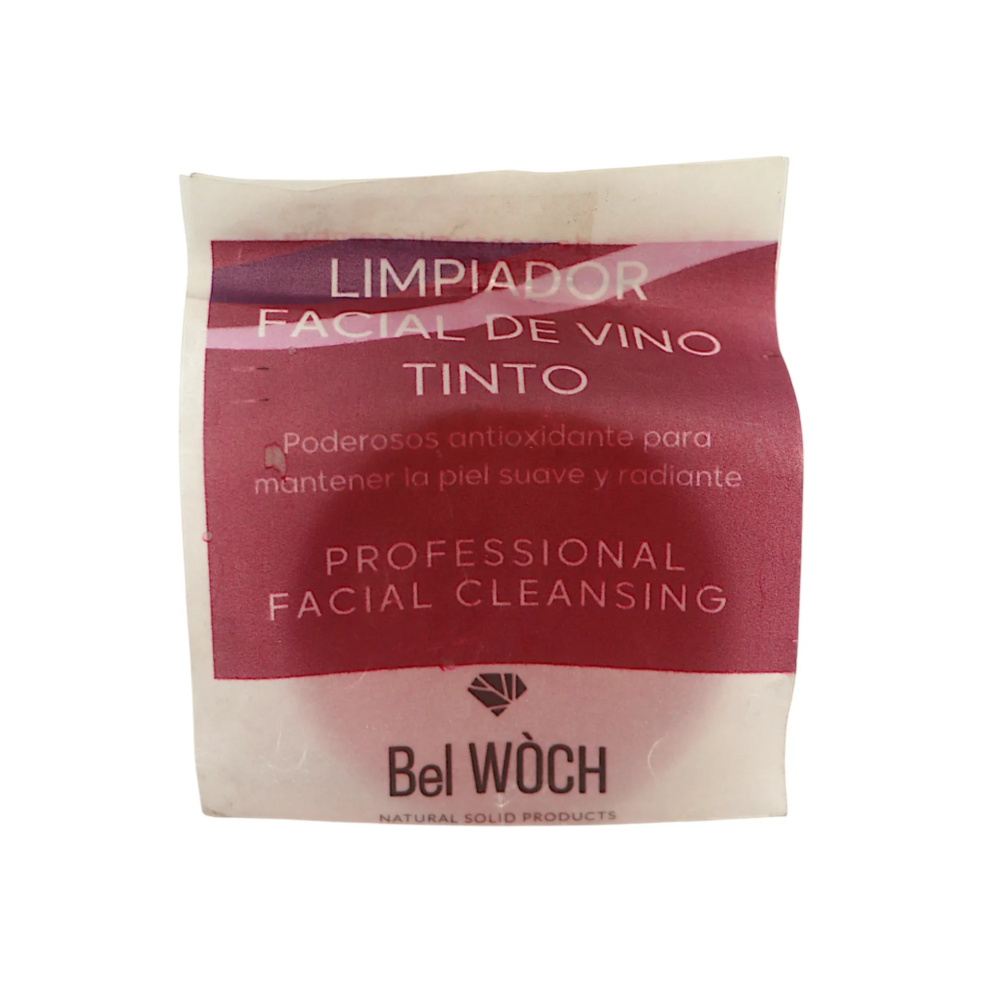 [7502295110240] Jabón facial de vino tinto 80gr BEL WOCH