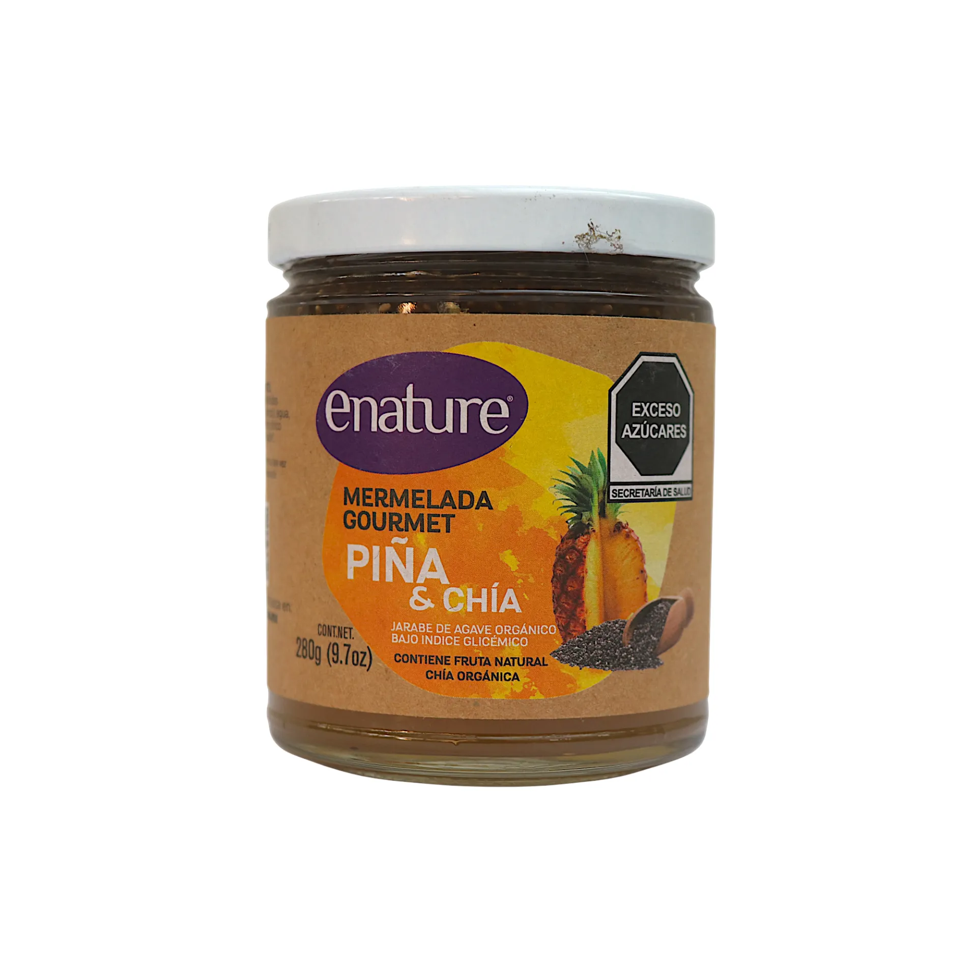 Mermelada de piña con chía 280gr E-NATURE