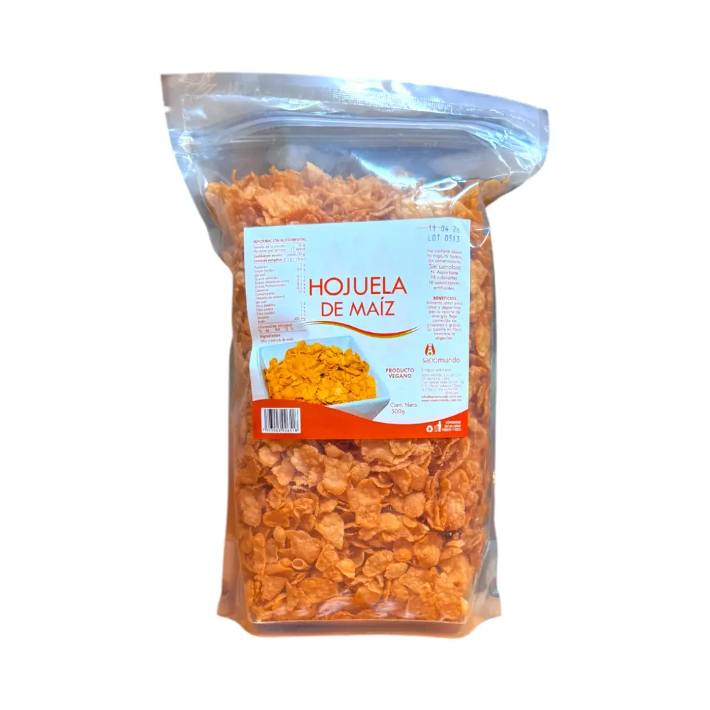 [7503003026518] Hojuelas de maíz 500gr SANO MUNDO