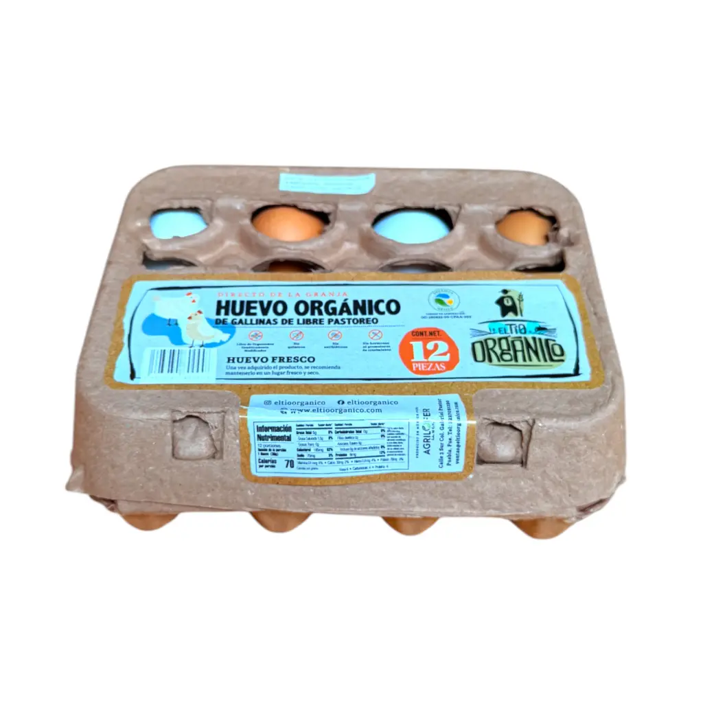 Huevo orgánico en docena EL TÍO ORGÁNICO