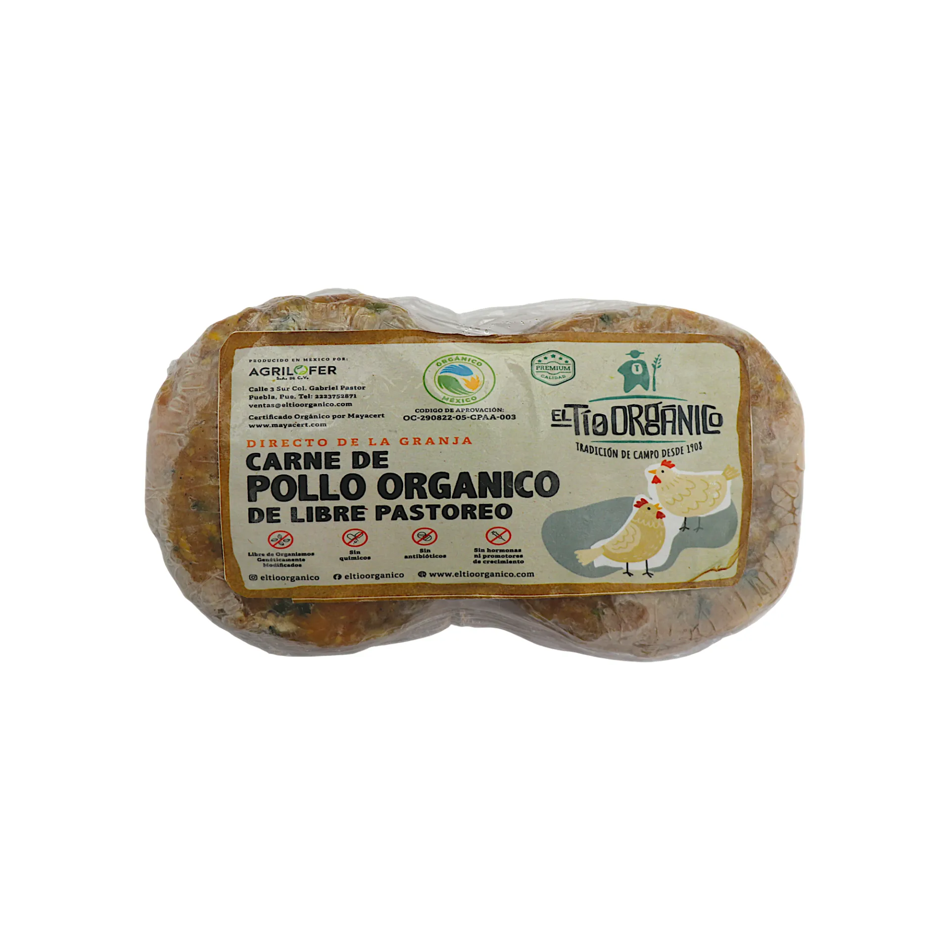 [7503034600510] Hamburguesa de pollo pz EL TÍO ORGÁNICO