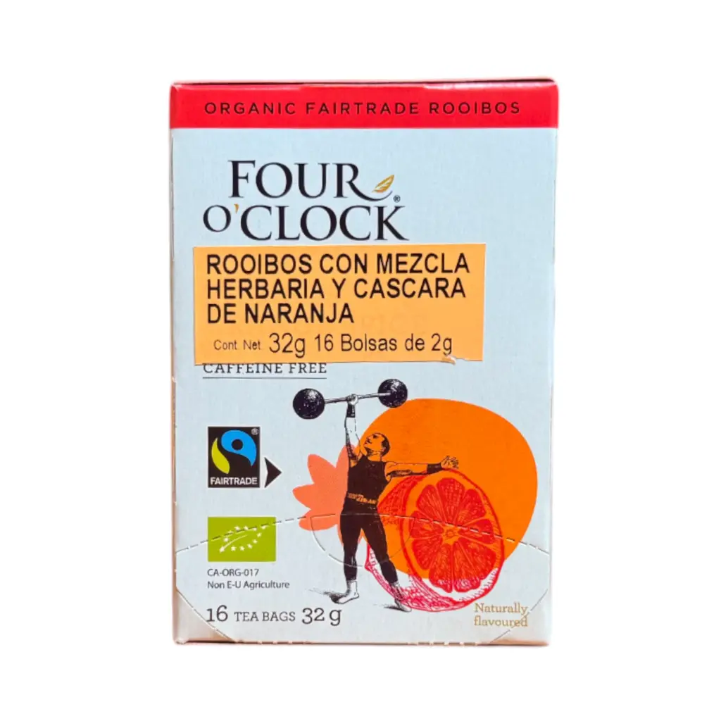 [HRR] Té rooibos con naranja orgánico (16 sobres) FOUR O'CLOCK
