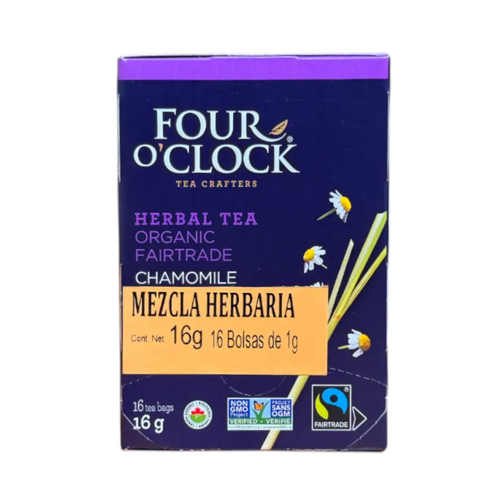 Té de manzanilla dulce orgánico (16 sobres) FOUR O'CLOCK