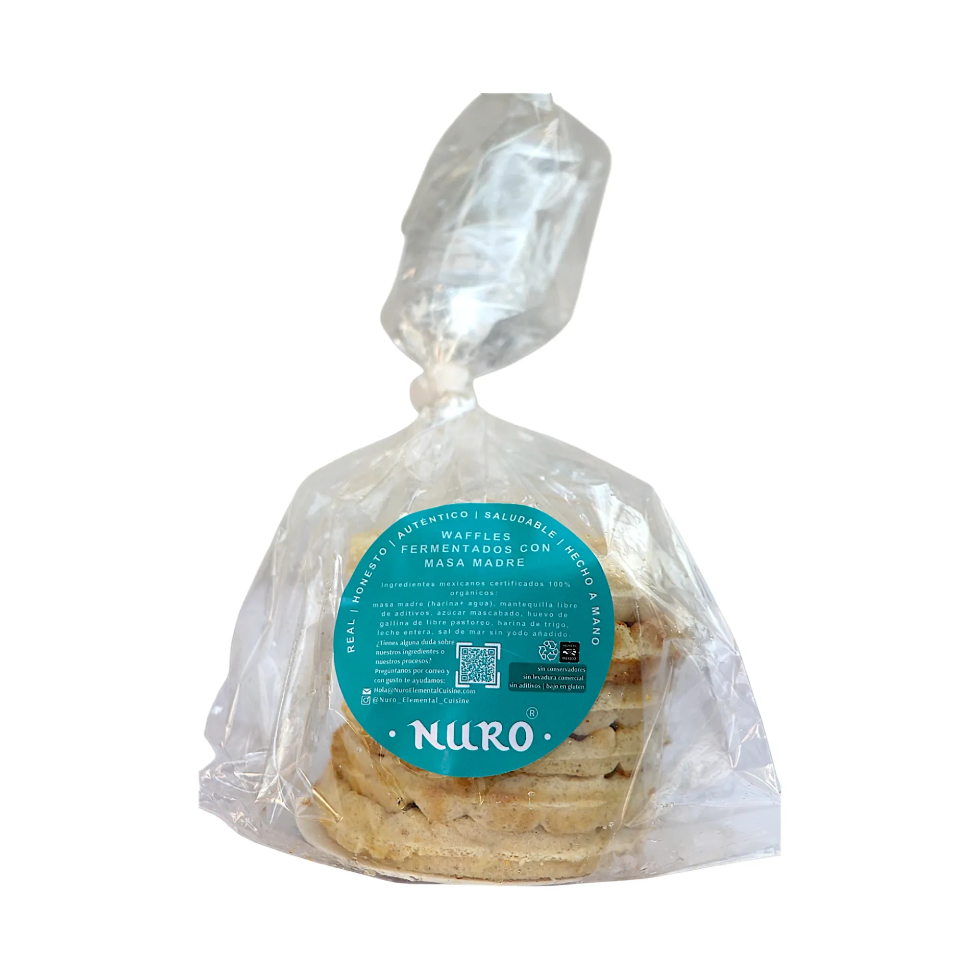 Waffles fermentados masa madre 6pz NURO