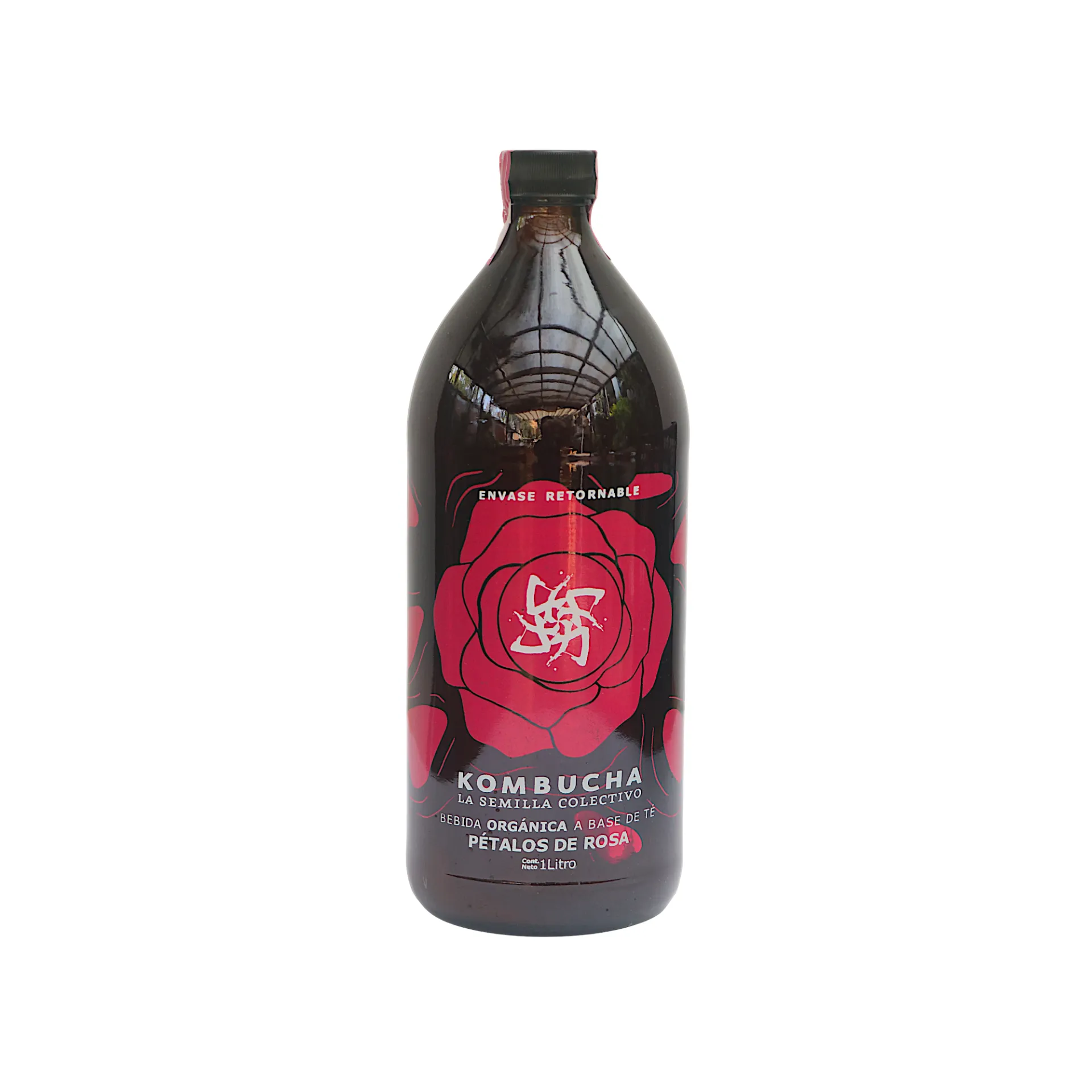 Kombucha de pétalos de rosa 1L LA SEMILLA COLECTIVA