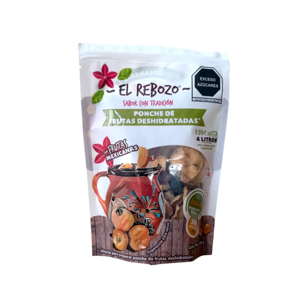Ponche de frutas deshidratadas 200gr EL REBOZO