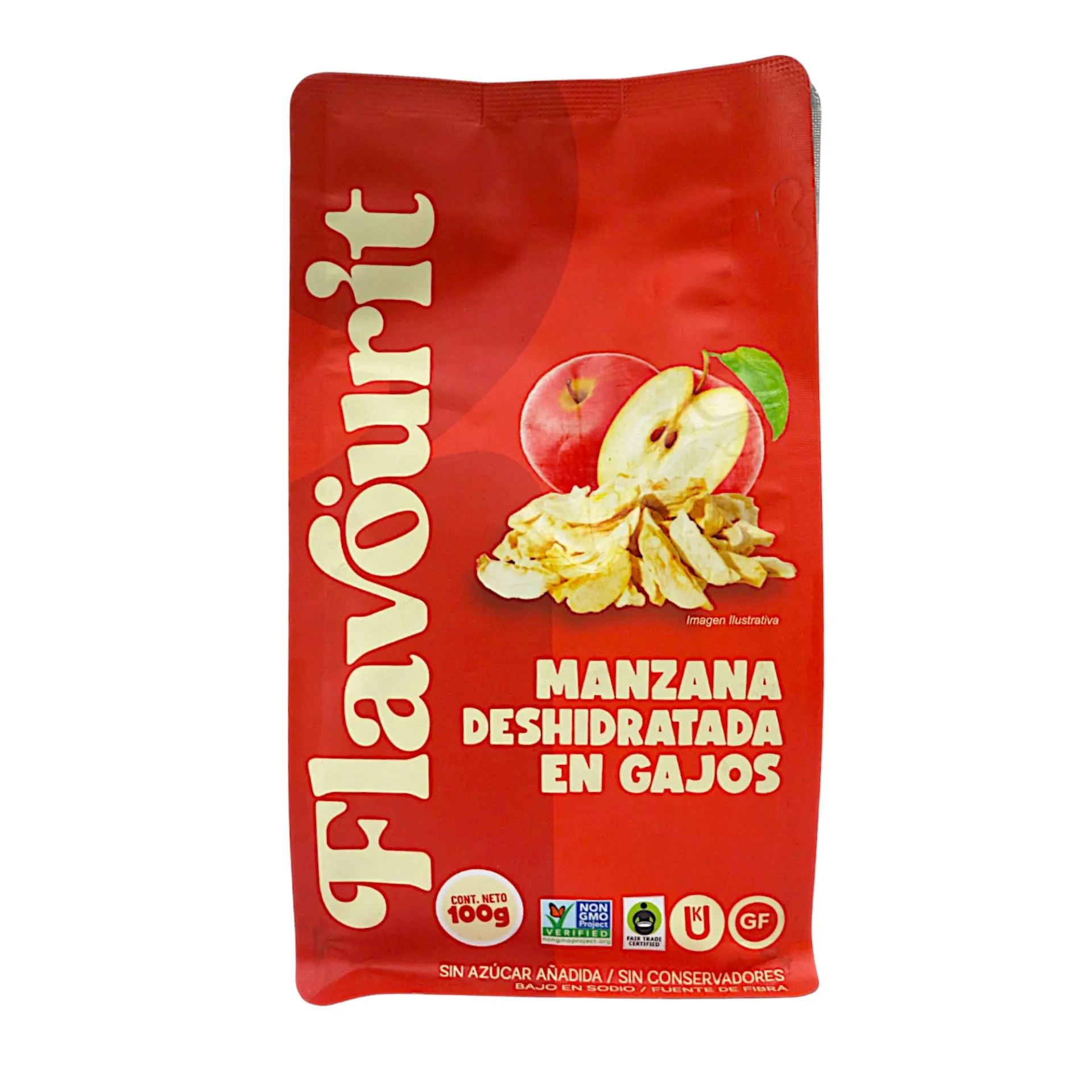Manzana natural deshidratada 100gr FLAVOURIT