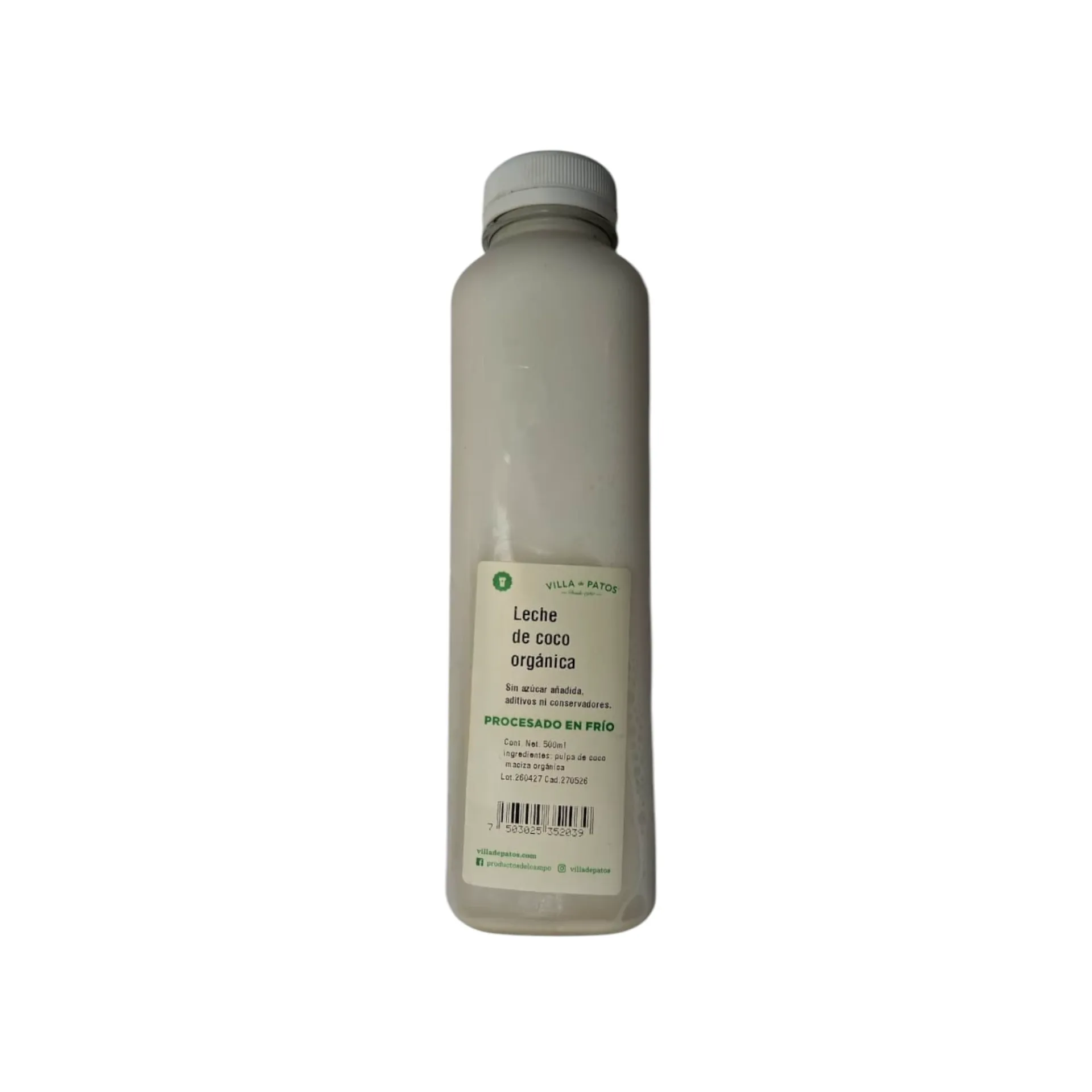 [7503025352039] Leche de coco 500ml VILLA DE PATOS