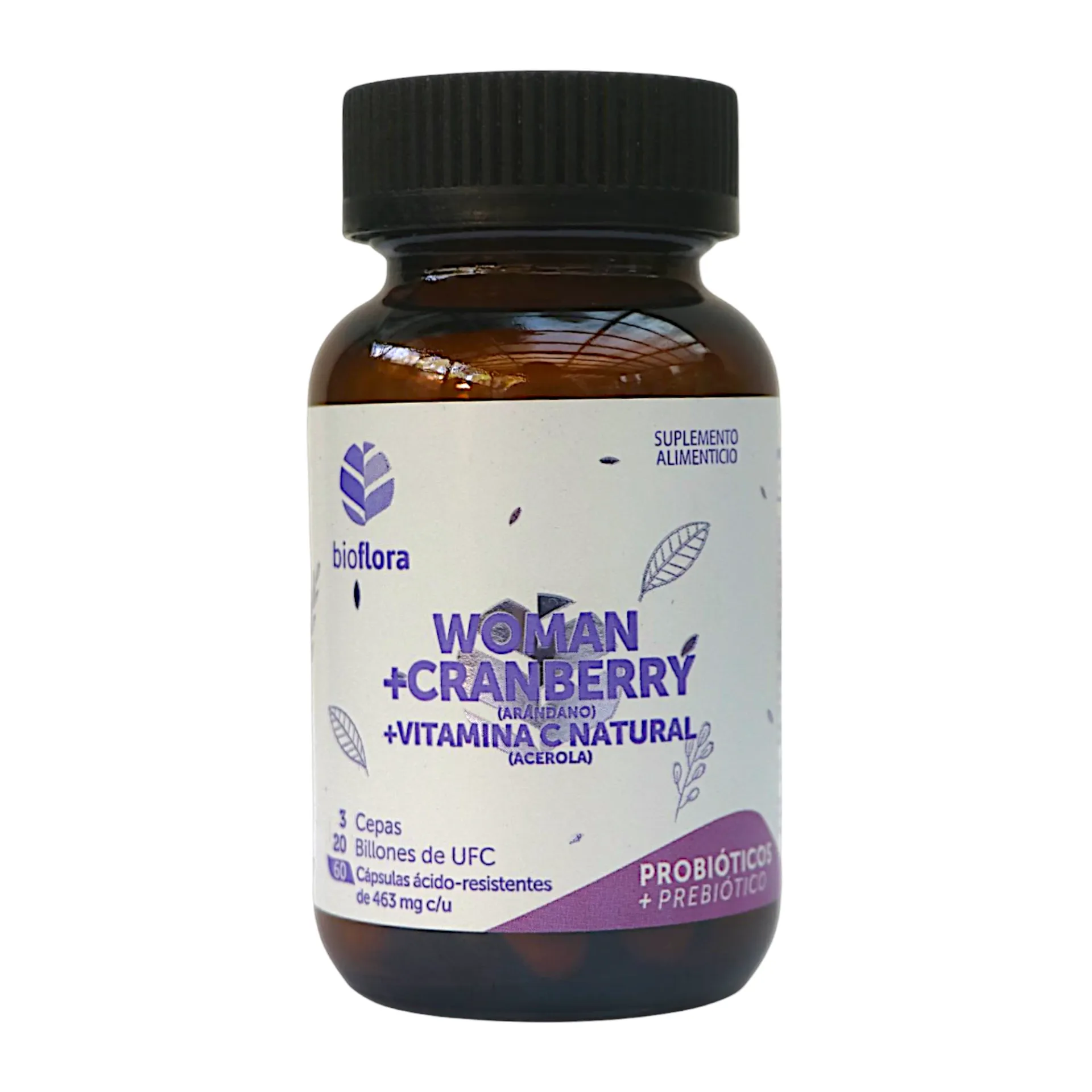 Suplemento alimenticio woman+cranberry con 60 cápsulas BIOFLORA