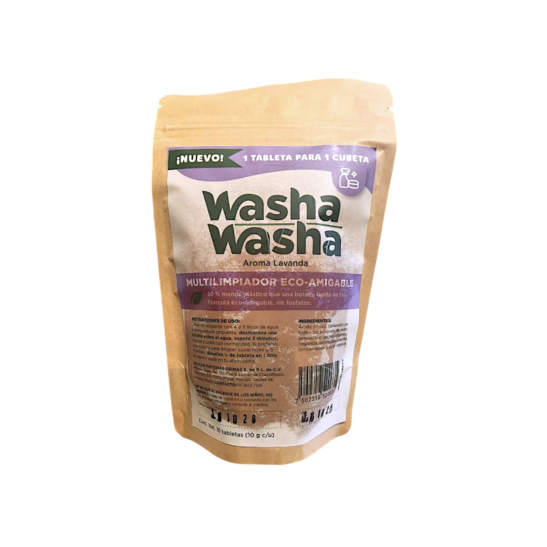 [7502319520635] Limpiador multiusos aroma Lavanda 10pz WASHA WASHA