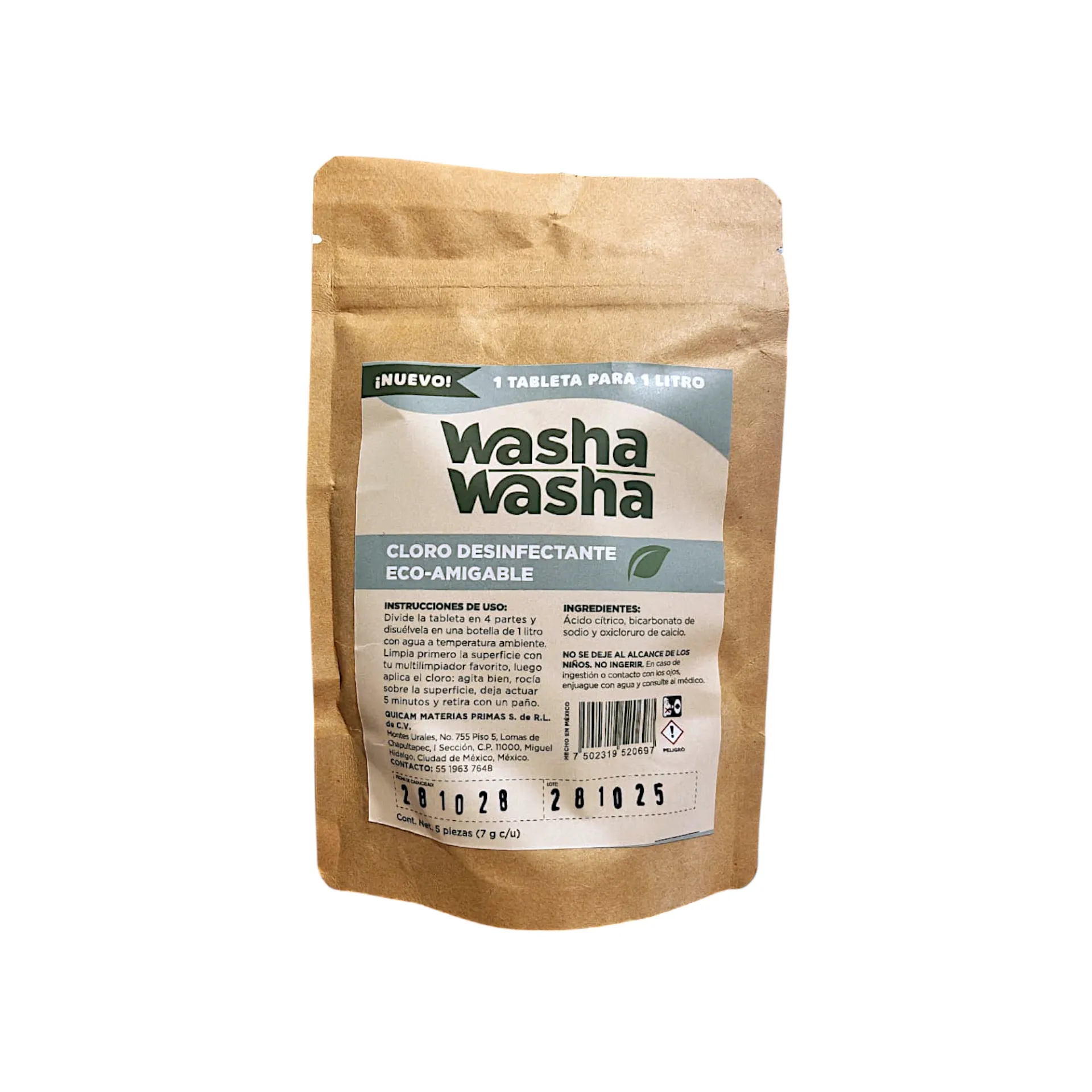 [7502319520697] Cloro desinfectante 5pz WASHA WASHA