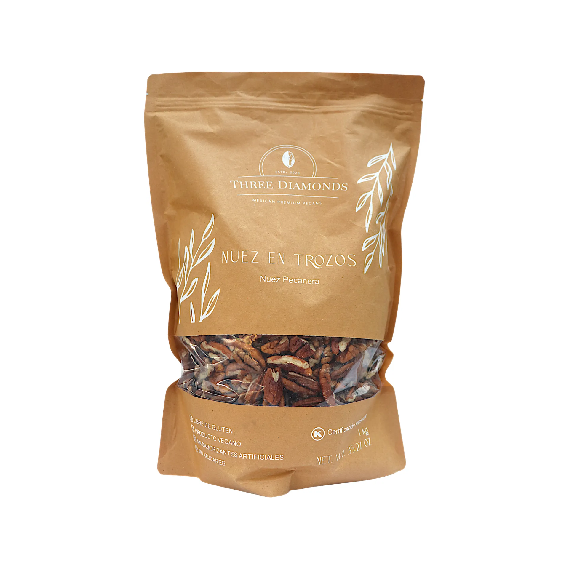 Nueces pecanas premium 1kg THREE DIAMONDS