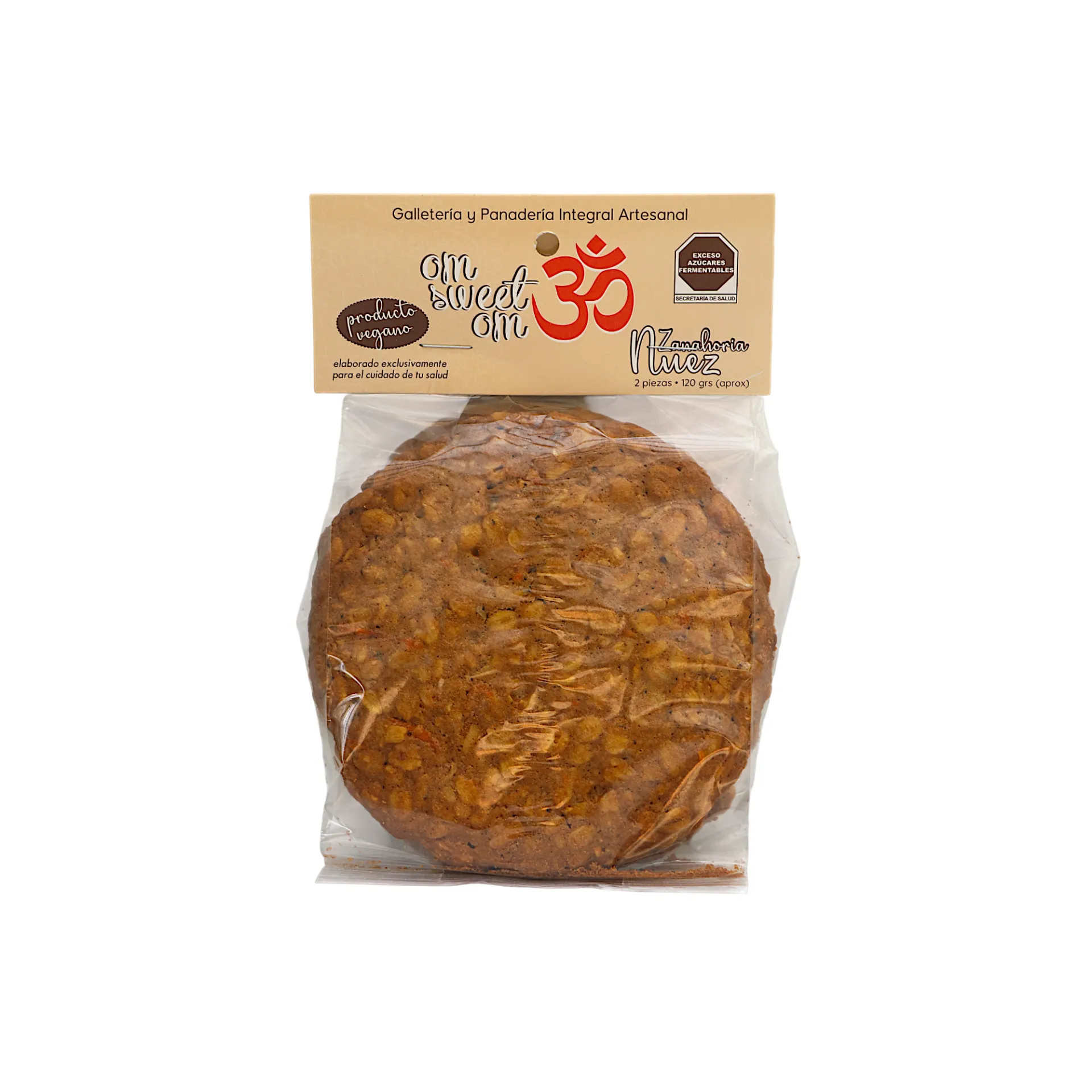 Galletas veganas de avena con nuez y zanahoria 110gr SANO MUNDO