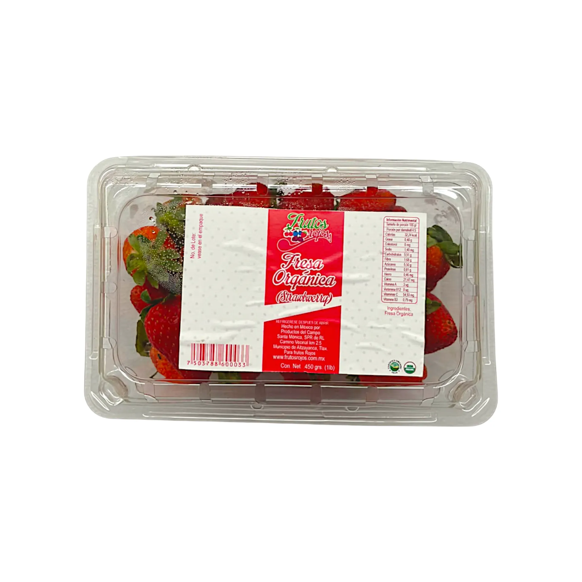 [7503788600033] Fresas en domo 1lb FRUTOS ROJOS