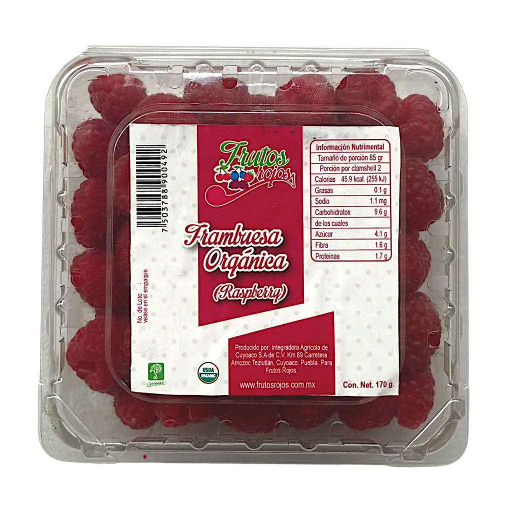 [7503788900492] Frambuesa en domo 170gr FRUTOS ROJOS