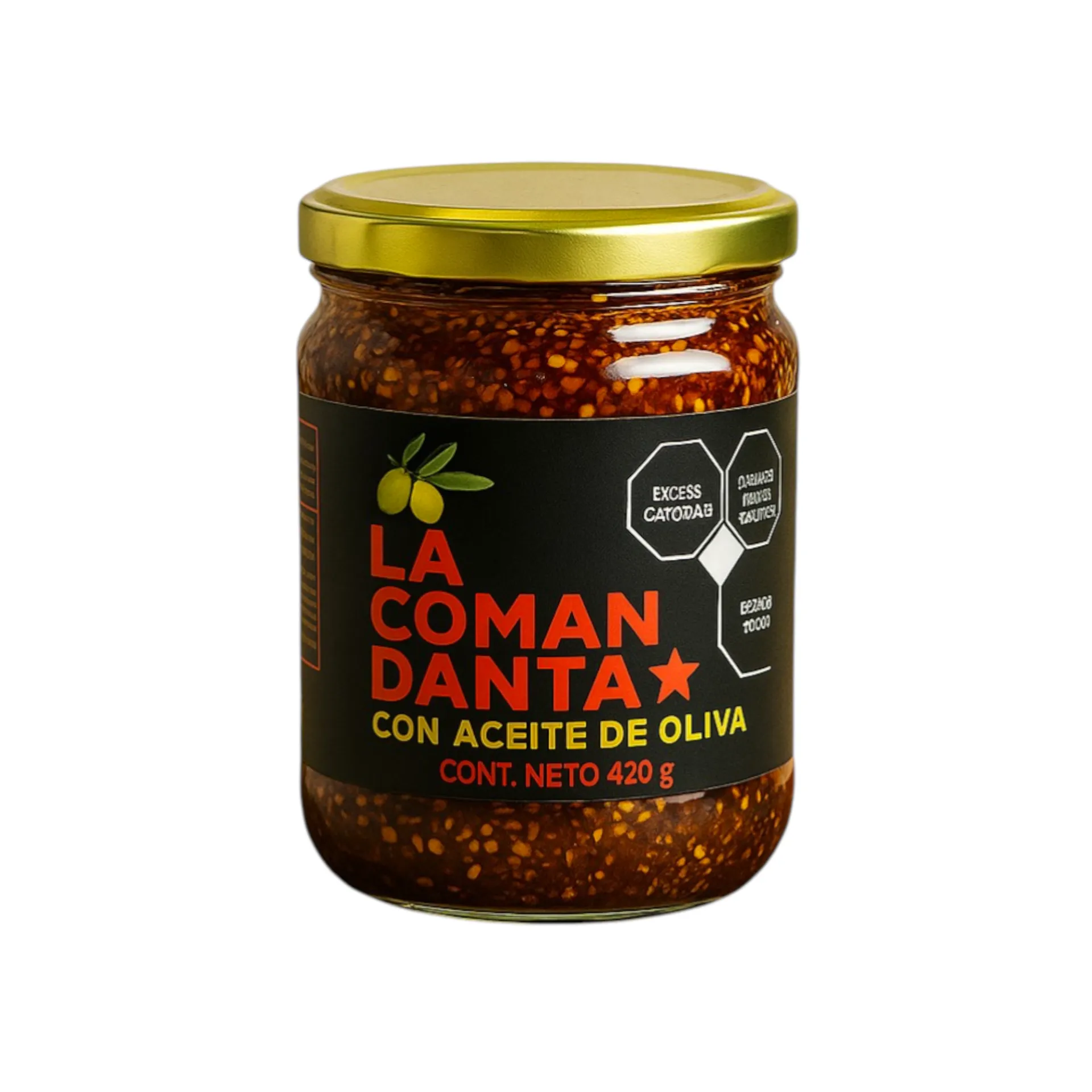 [7503045171252] Salsa macha con aceite de oliva 420gr LA COMANDANTA