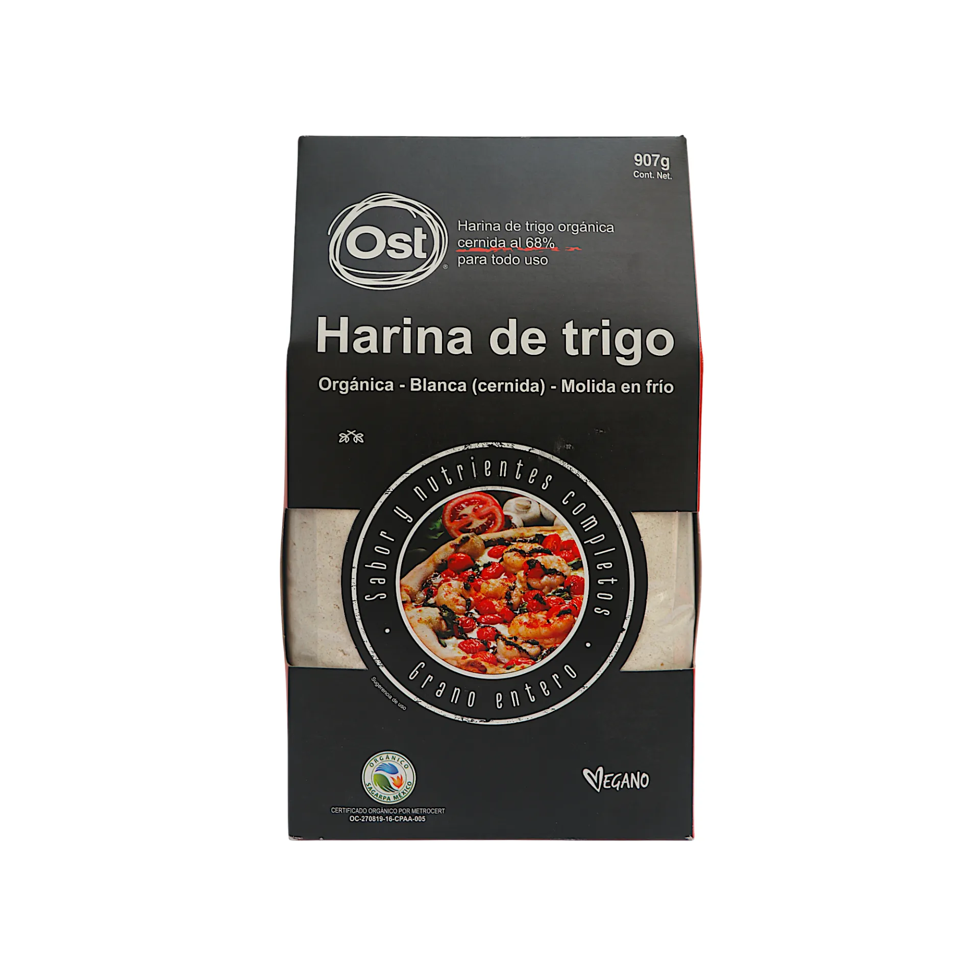 [7500326306365] Harina blanca de trigo orgánico 907gr OST GOURMET
