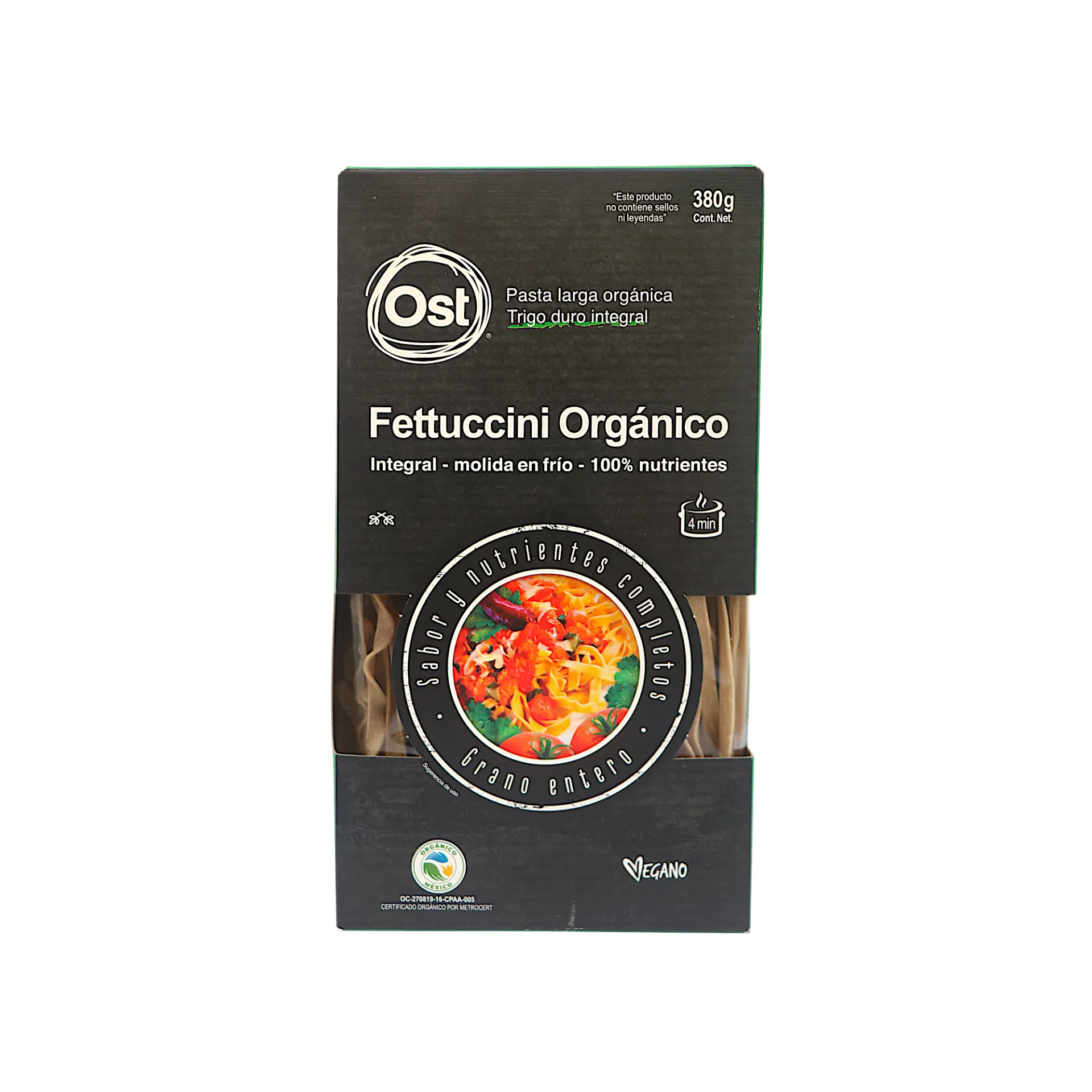 Fetuccini integral orgánico 380gr OST GOURMET