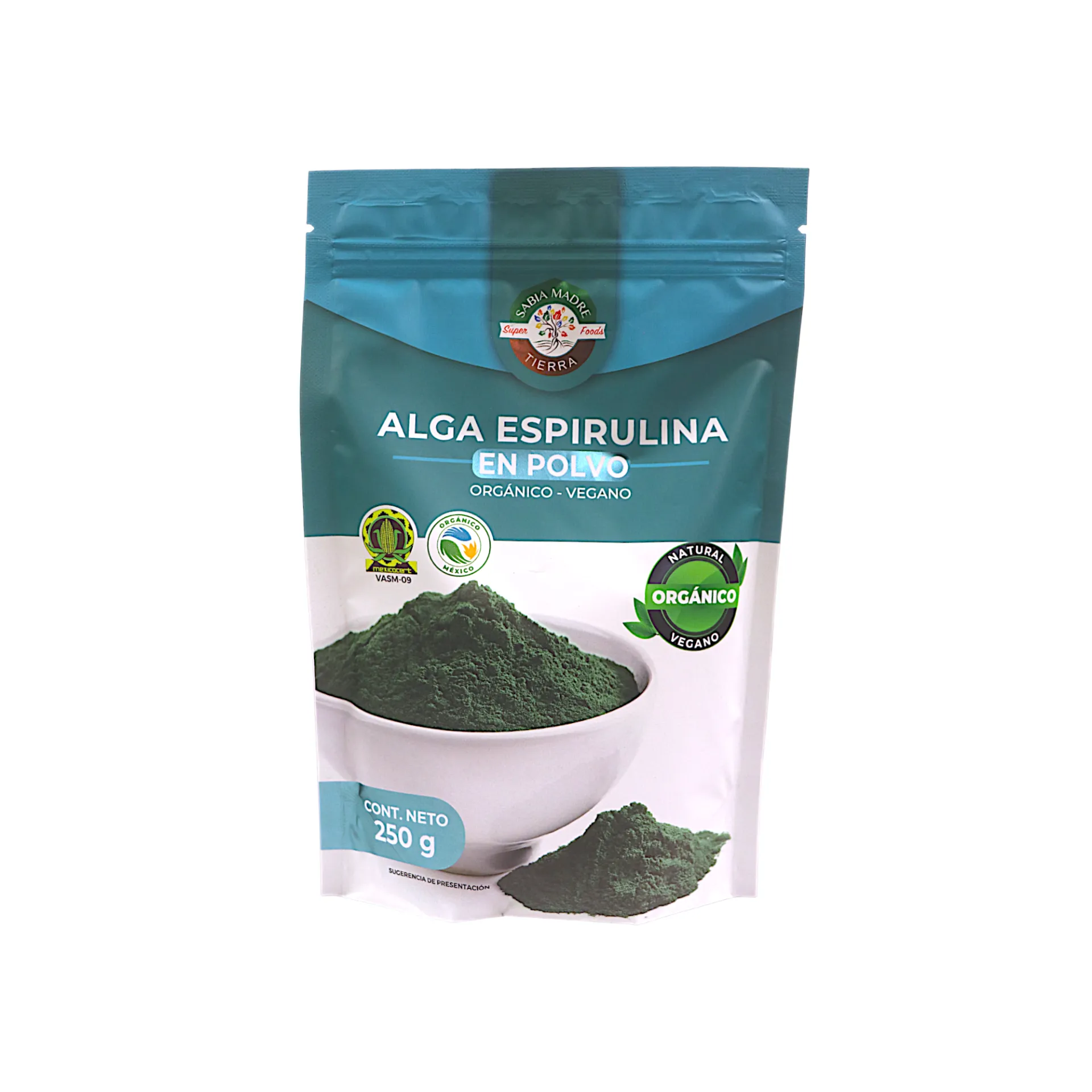 Alga spirulina en polvo 250gr SABIA MADRE TIERRA