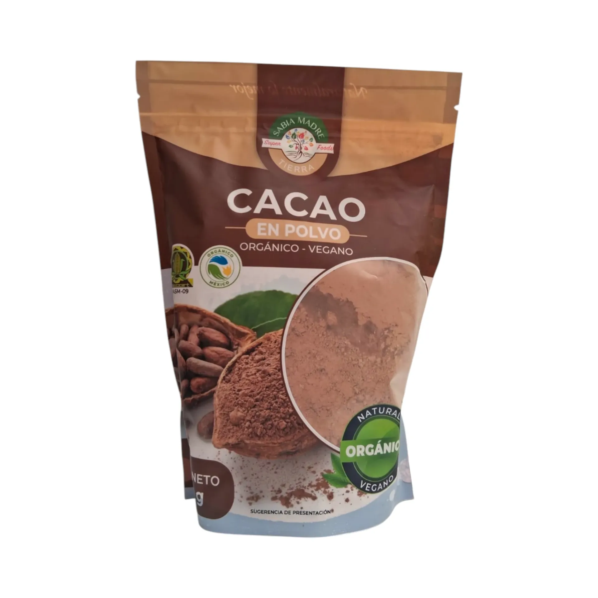 Cacao en polvo 500gr SABIA MADRE TIERRA