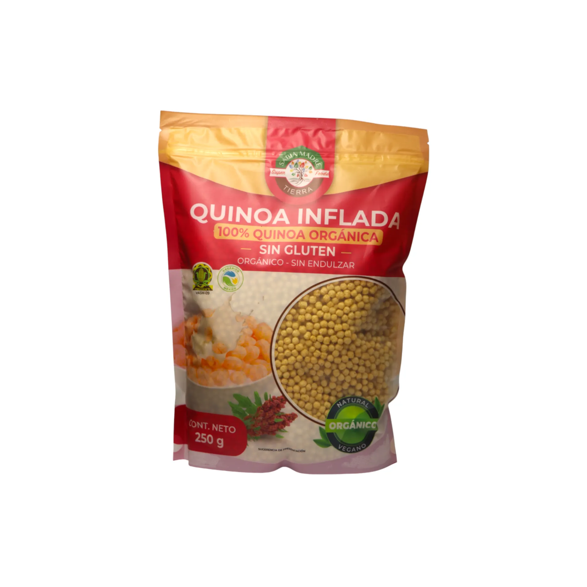 Cereal de quinoa inflada orgánico 250gr SABIA MADRE TIERRA