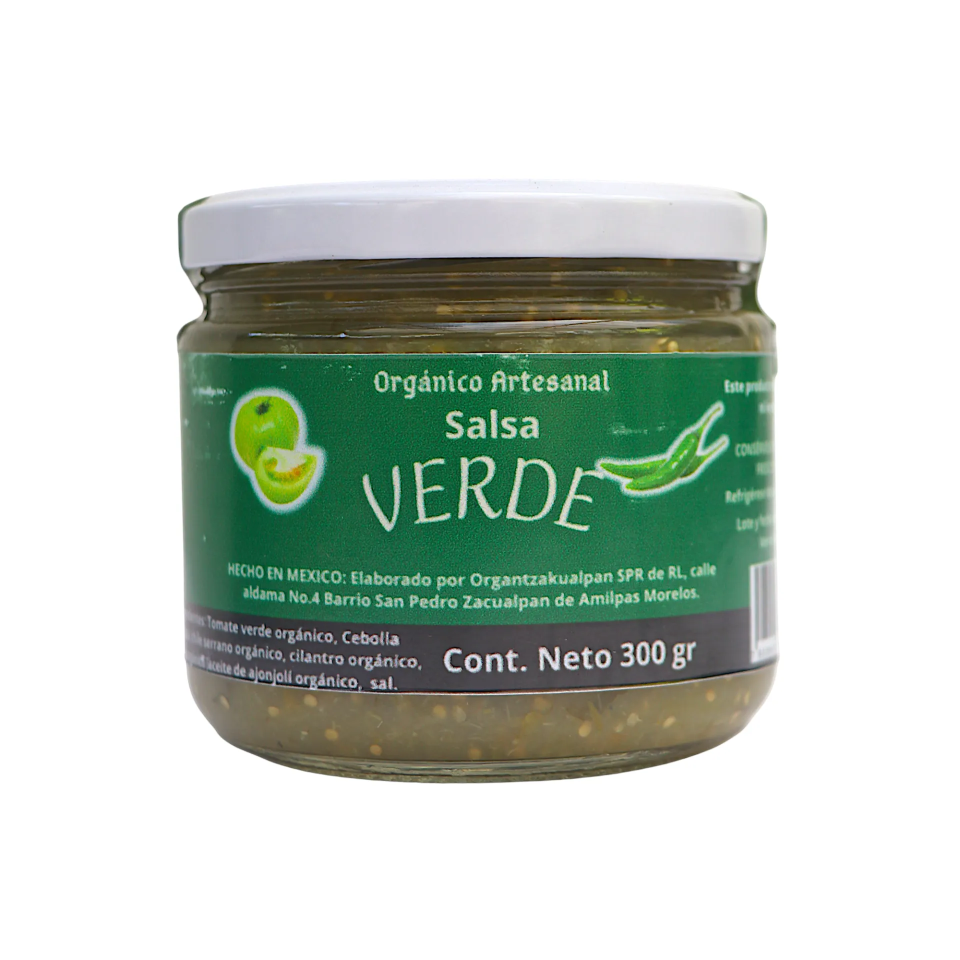 Salsa verde mexicana 300gr ORGANZA