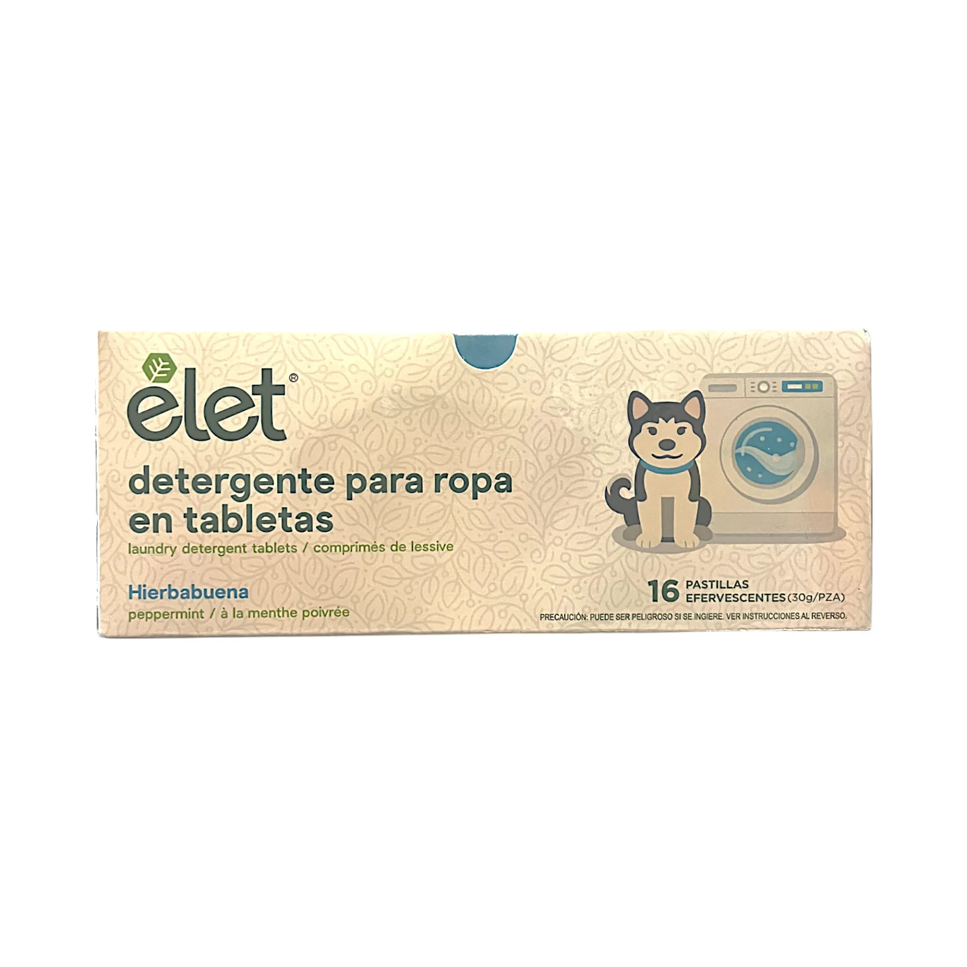 Detergente para ropa sólido con aceite esencial de hierbabuena 16 pastillas ELET