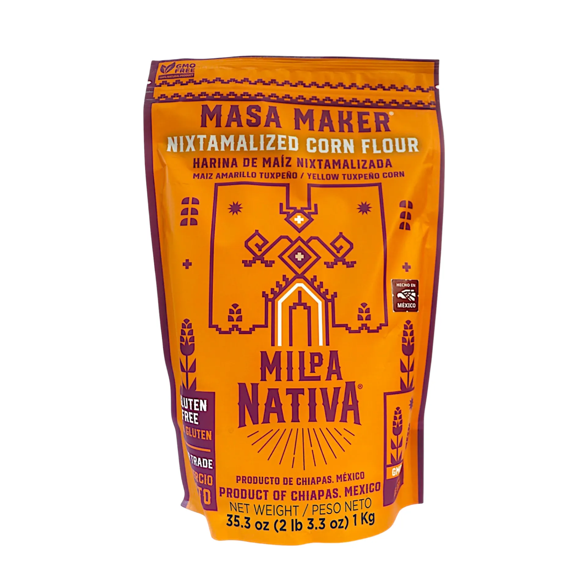 Masa para hacer tortillas nixtamalizada 1kg MILPA NATIVA