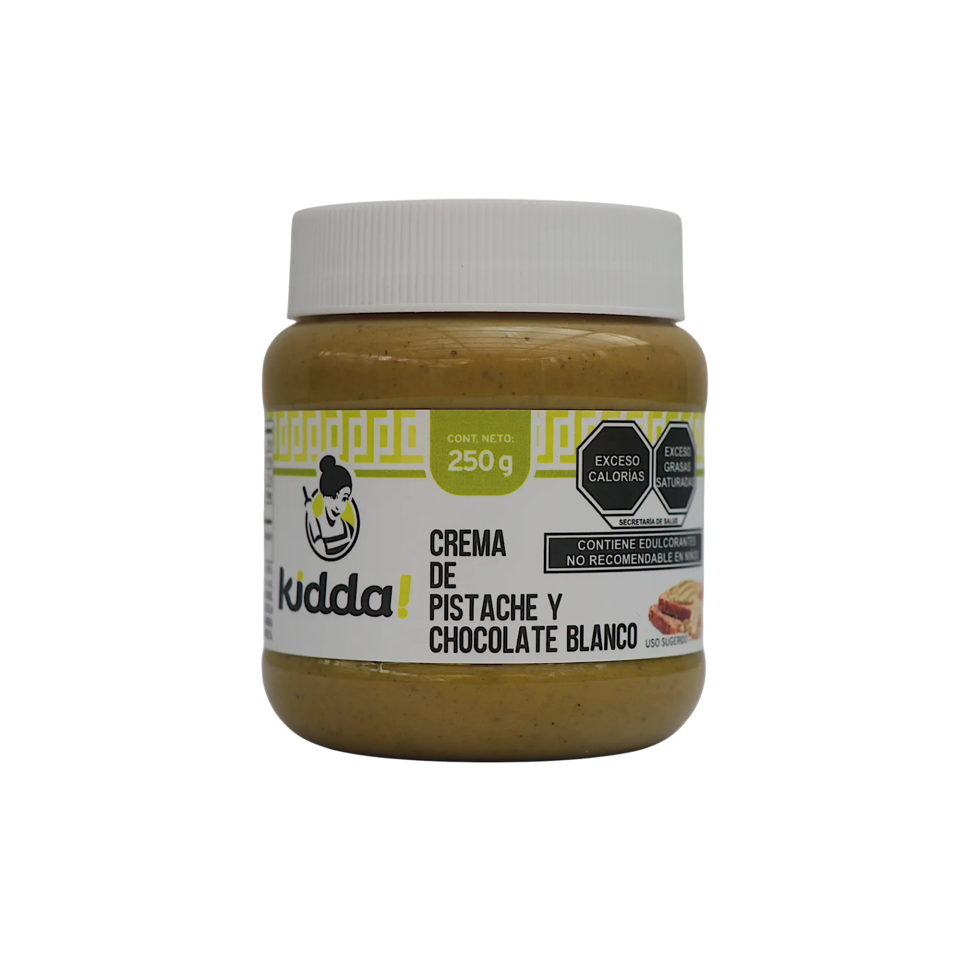 [7503058322092] Crema de pistache y chocolate blanco 250gr KIDDA!