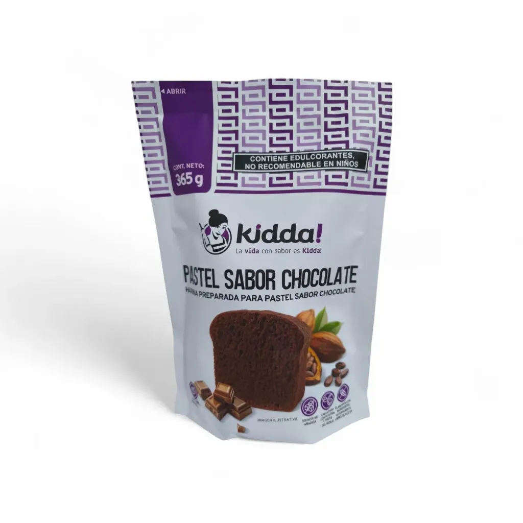[7503058322108] Harina preparada para pastel sabor chocolate 365gr KIDDA!