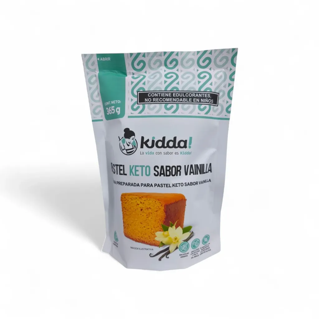 [7503058322115] Harina preparada para pastel keto sabor vainilla 365gr KIDDA!