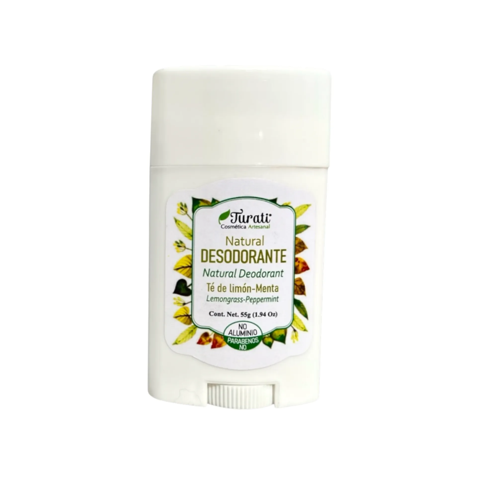 Desodorante natural en barra de té de limón y menta 55gr COSMÉTICA TURATI