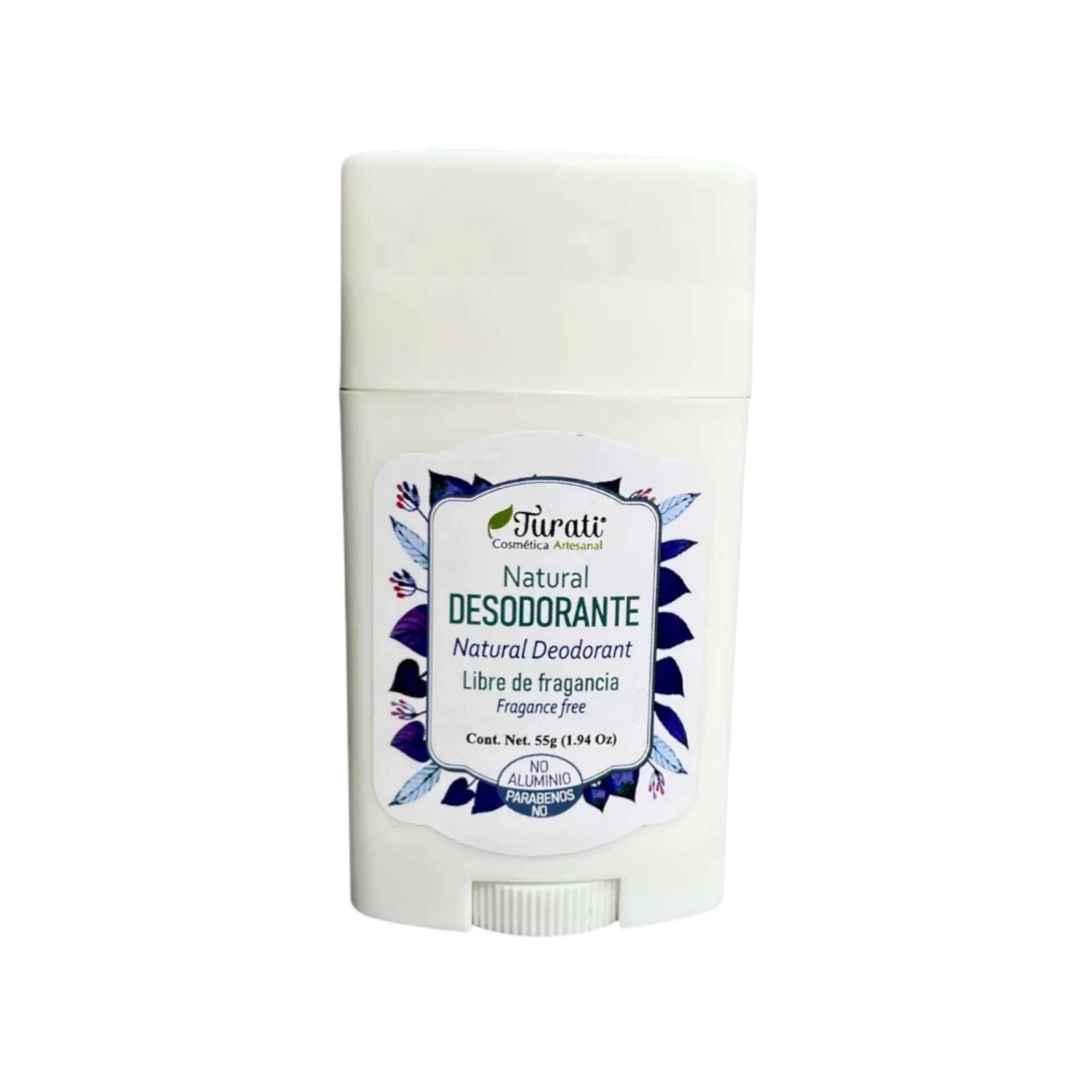 [7502317530018] Desodorante natural en barra libre de fragancia 55gr COSMÉTICA TURATI