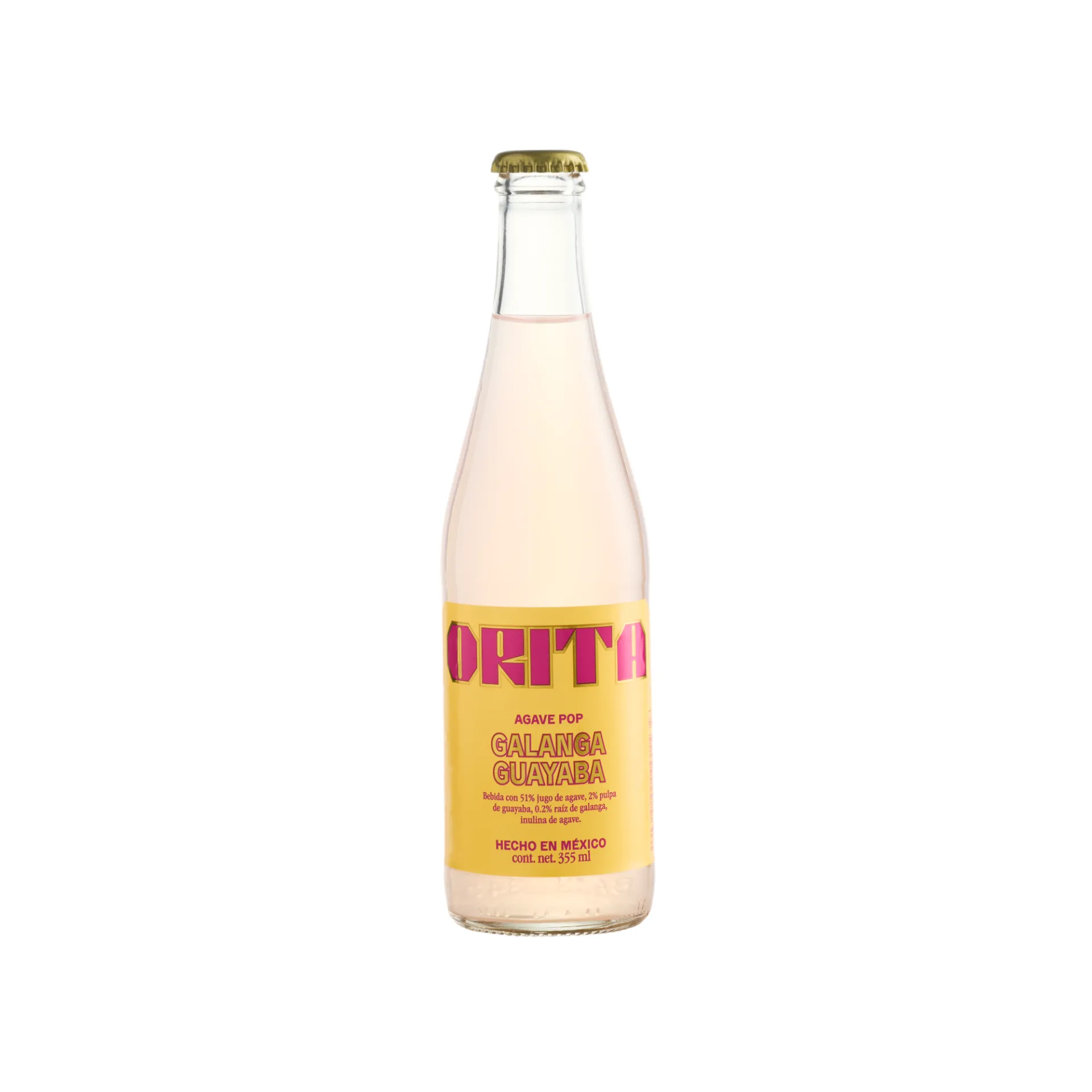 [8437028347152] Bebida natural carbonatada sabor galanga guayaba 355ml ORITA