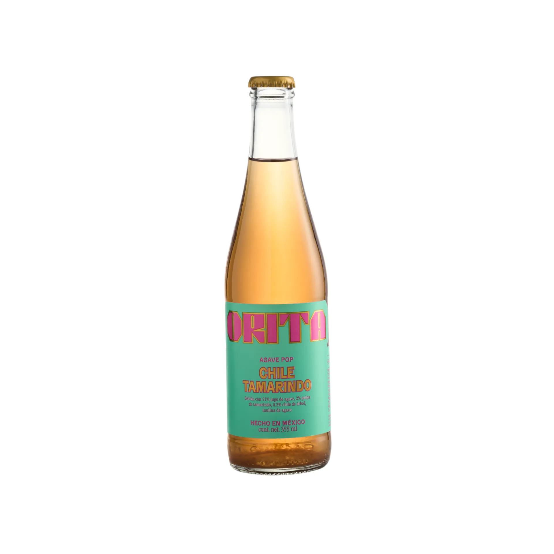 Bebida natural carbonatada sabor chile tamarindo 355ml ORITA