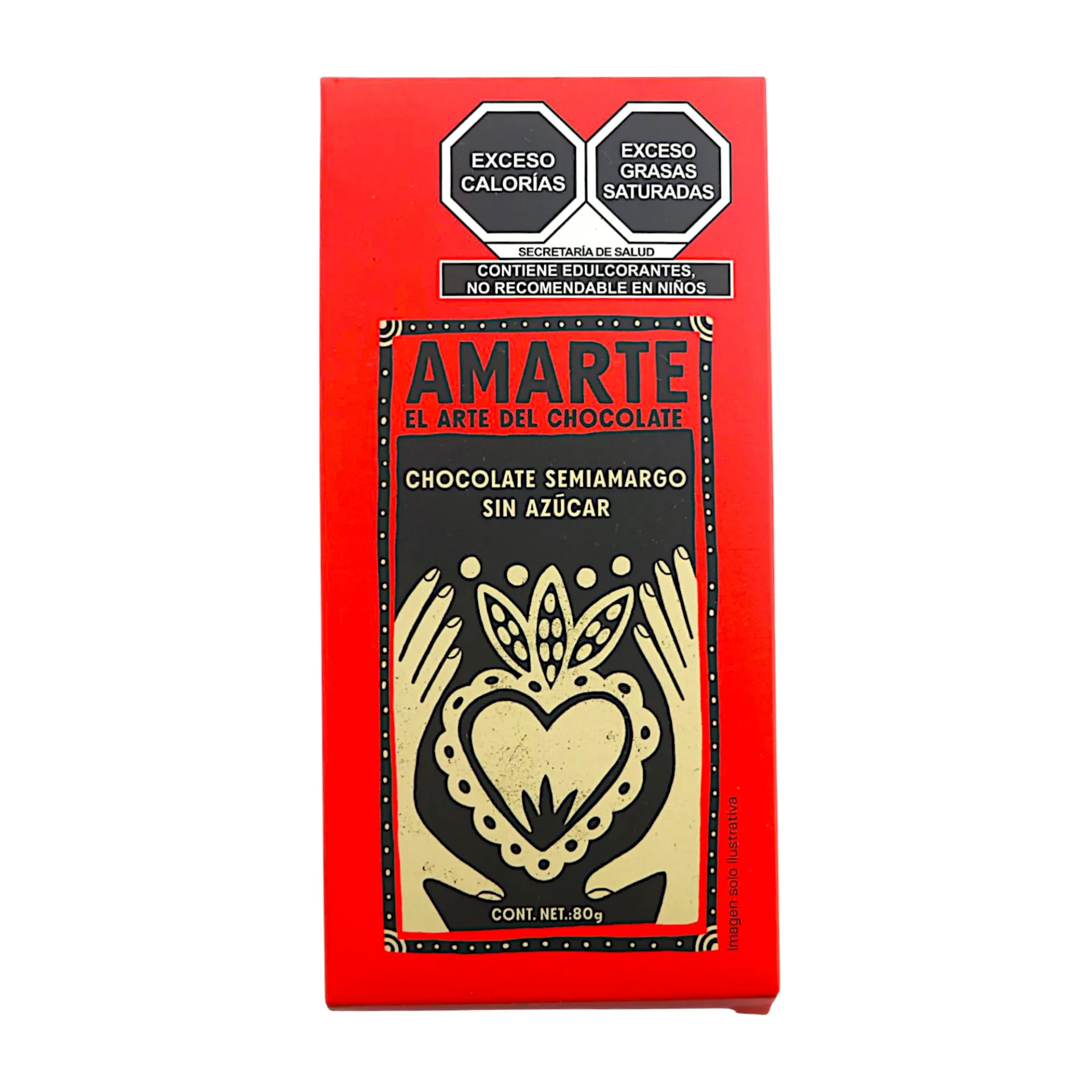 [7503048783001] Chocolate semiamargo sin azúcar 80gr AMARTE