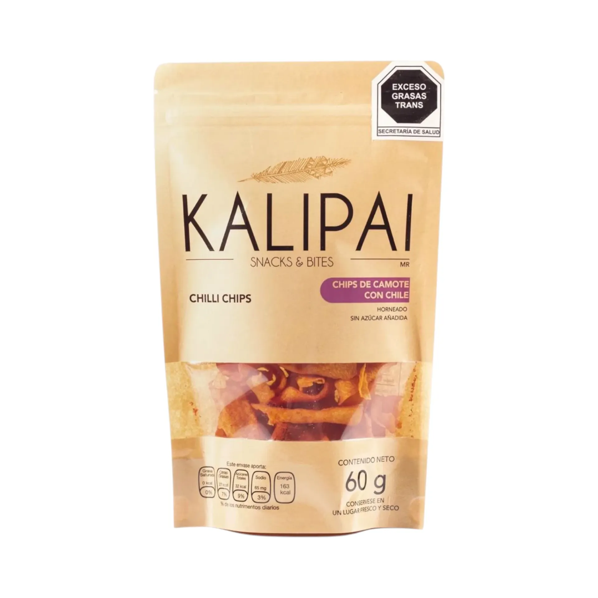 [7503023218023] Chips de camote con chile 60gr KALIPAI