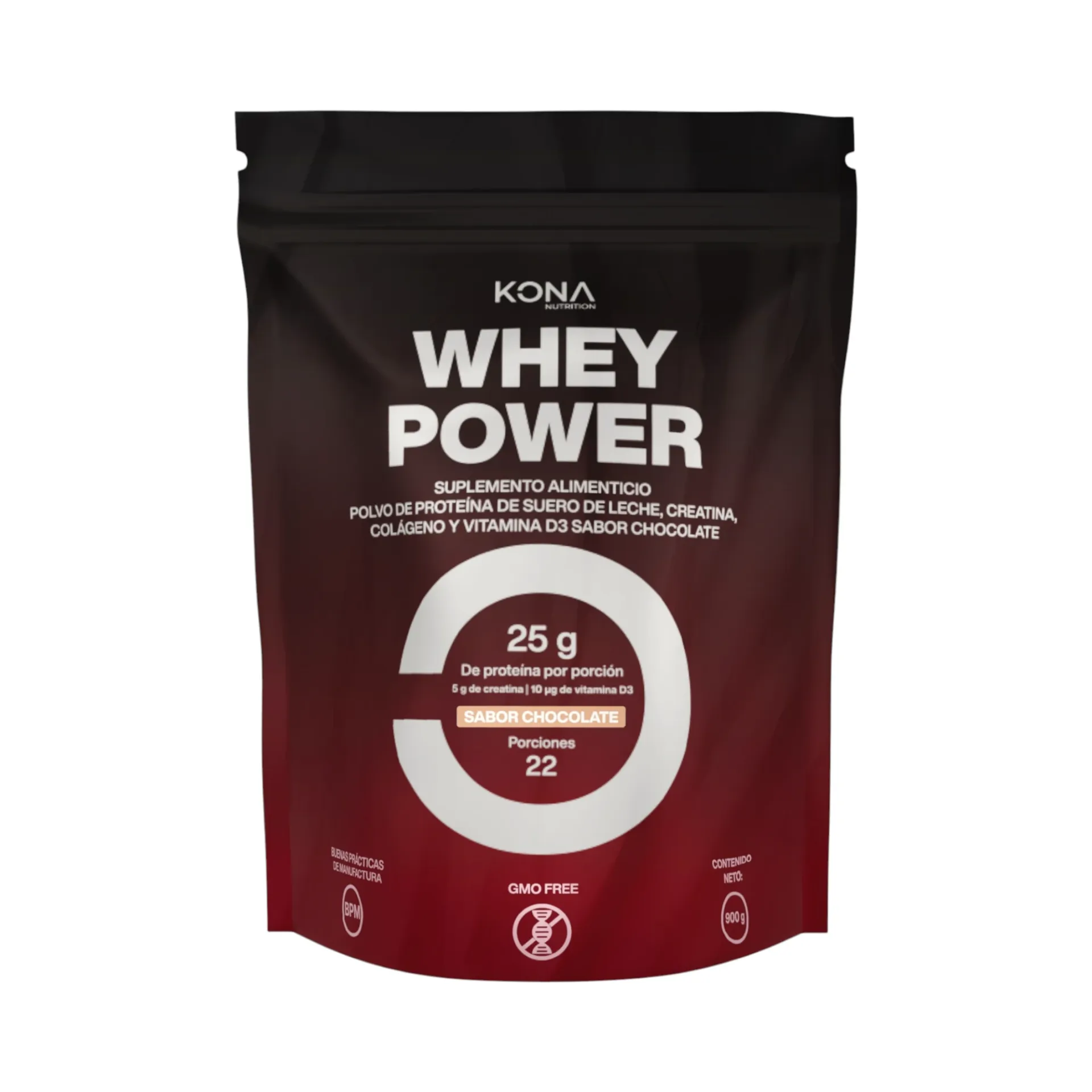 [7500465459625] Proteína de suero de leche con creatina y vitamina D3 Whey Power 900gr KONA NUTRITION
