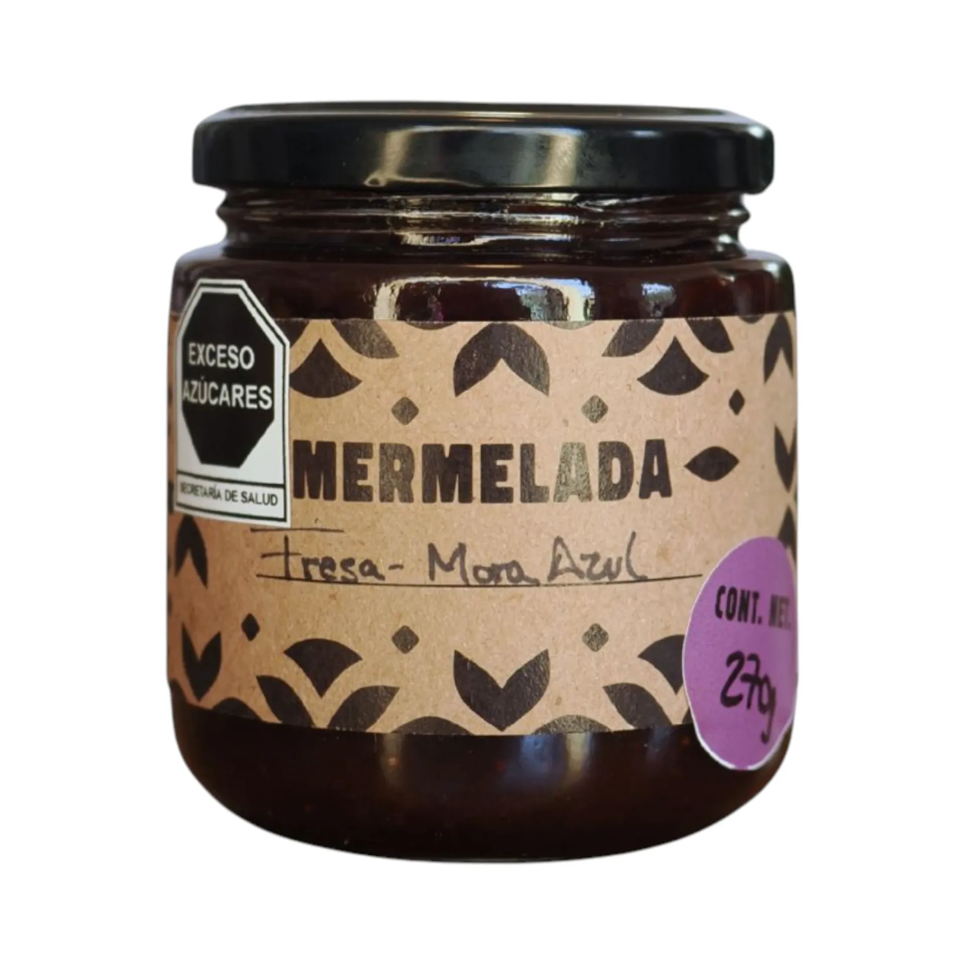 Mermelada de fresa y mora azul 280gr HOXA