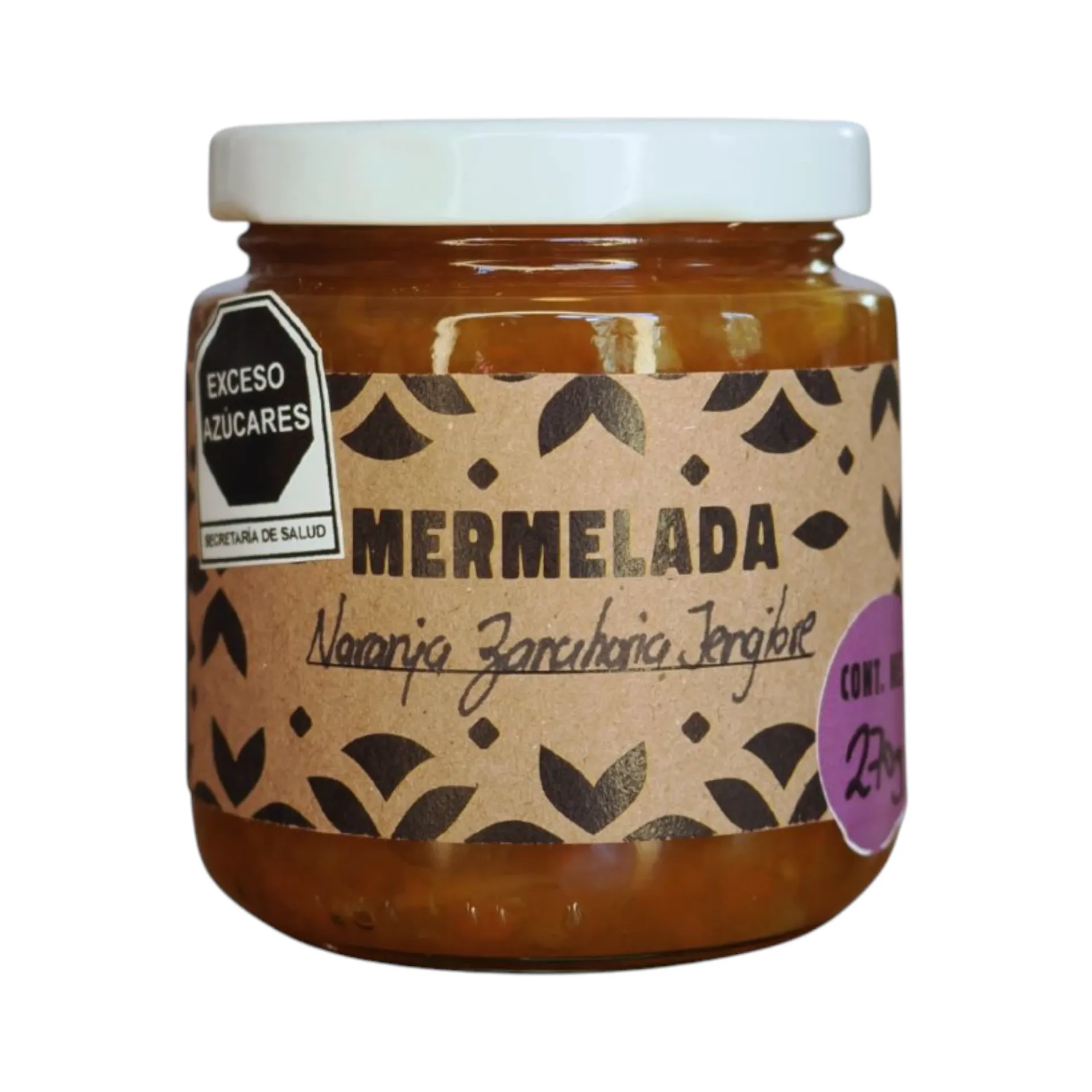 Mermelada de naranja, zanahoria y jengibre 280gr HOXA