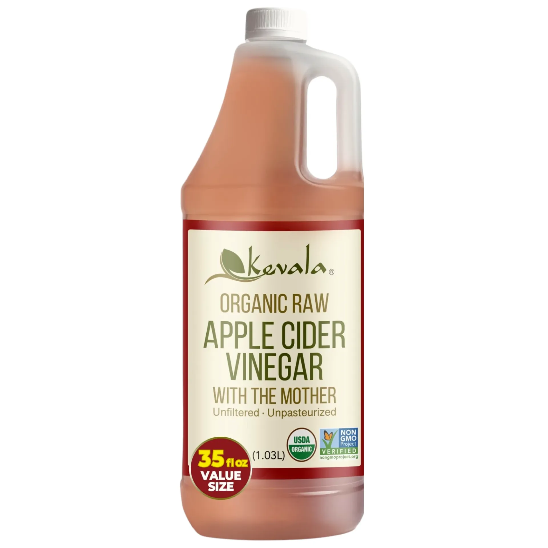 [816536011607] Vinagre de cidra de manzana orgánico 1.03L KEVALA