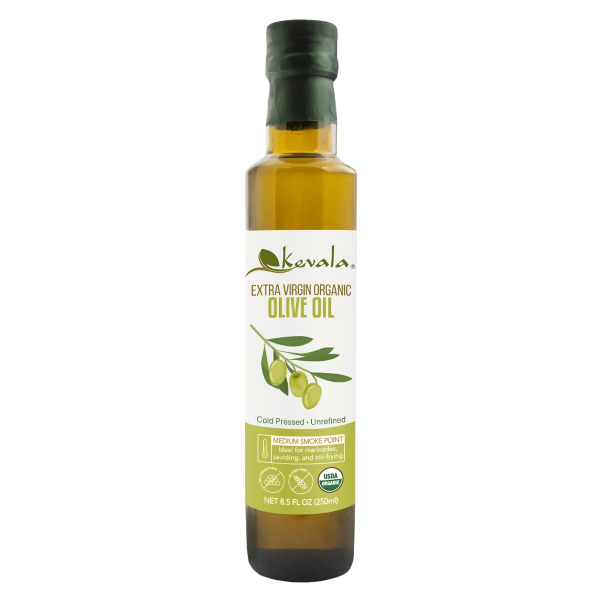 [816536011546] Aceite comestible de oliva extra vírgen 250ml KEVALA