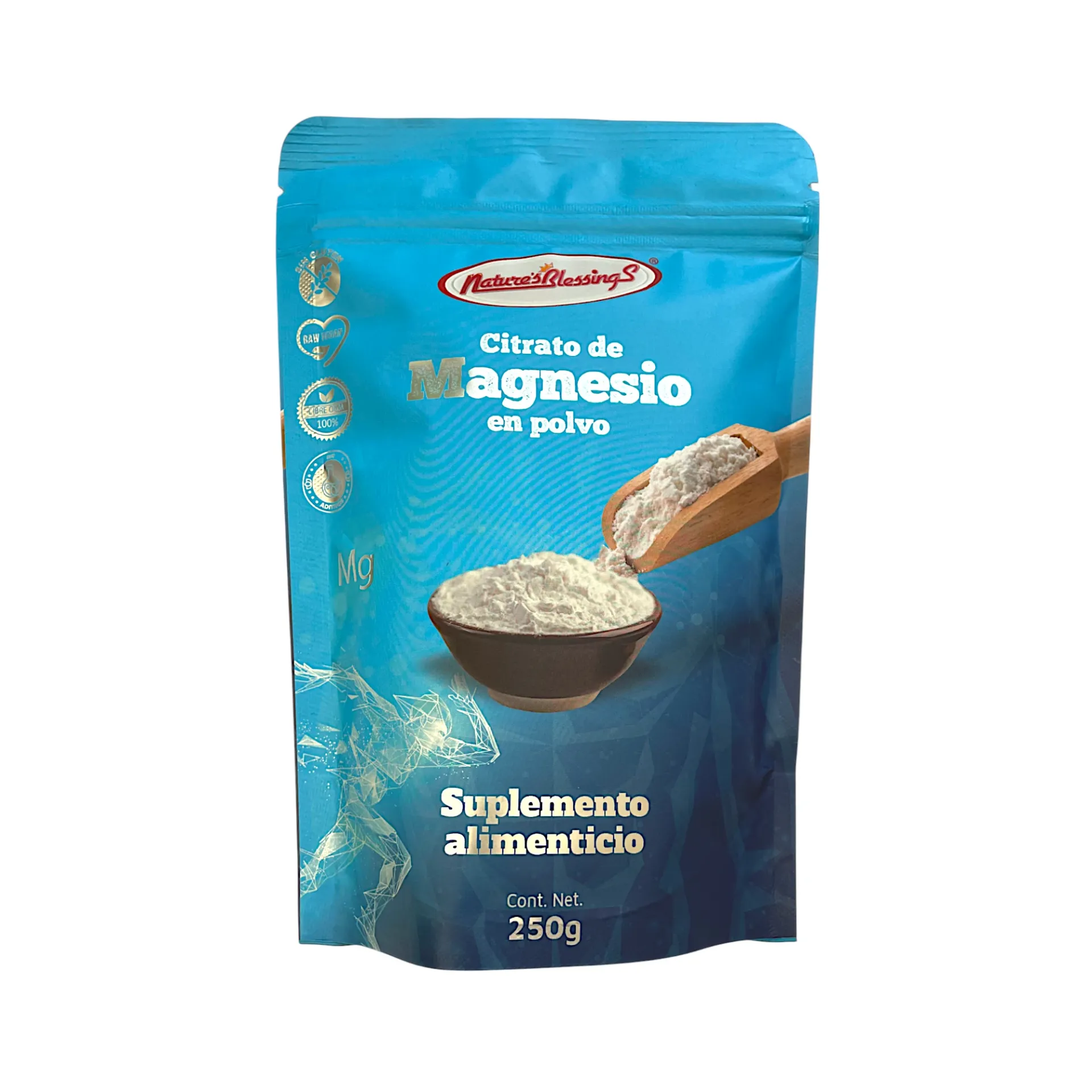 Citrato de magnesio puro en polvo 250gr NATURE´S BLESSINGS