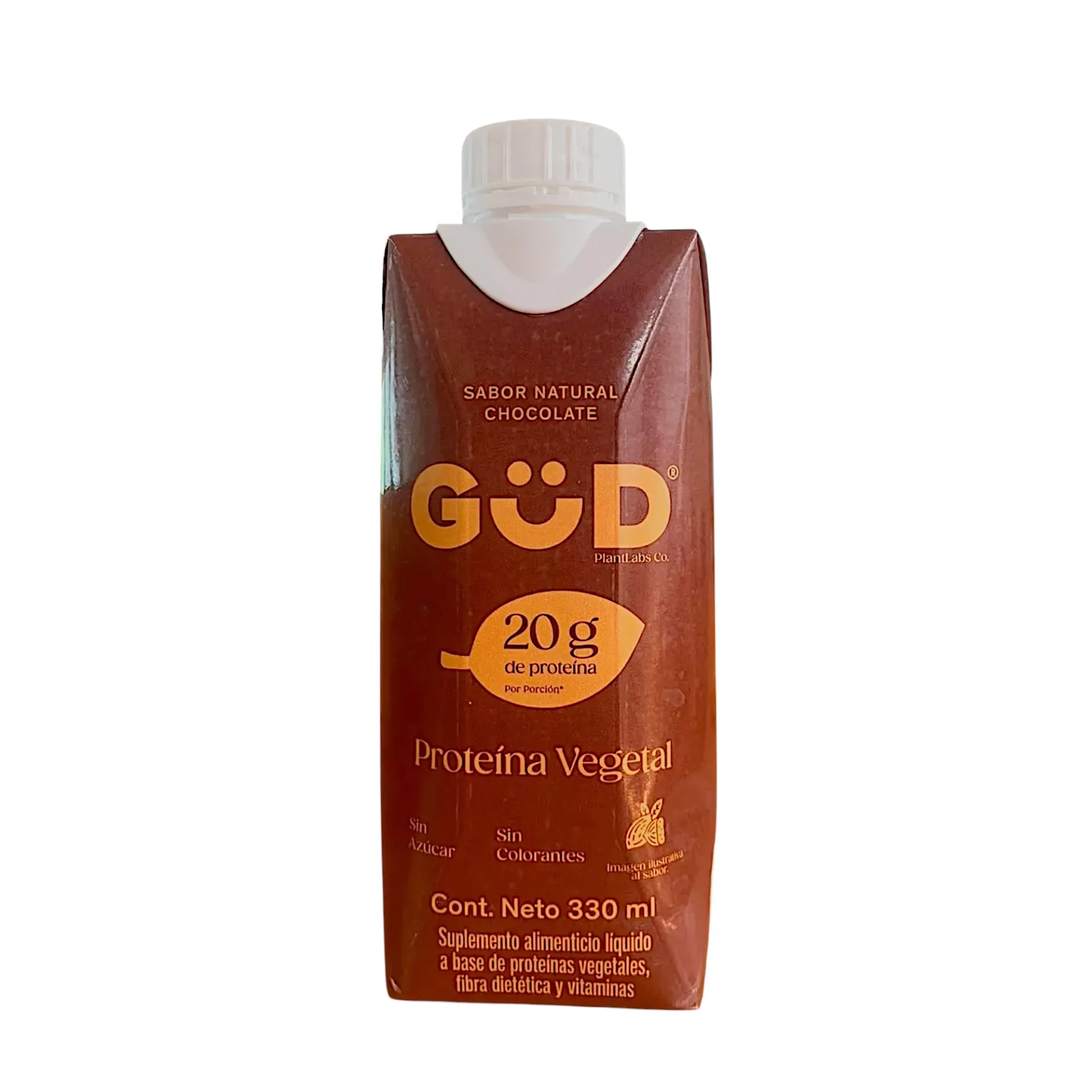 Suplemento alimenticio de proteína sabor chocolate 330ml GUD