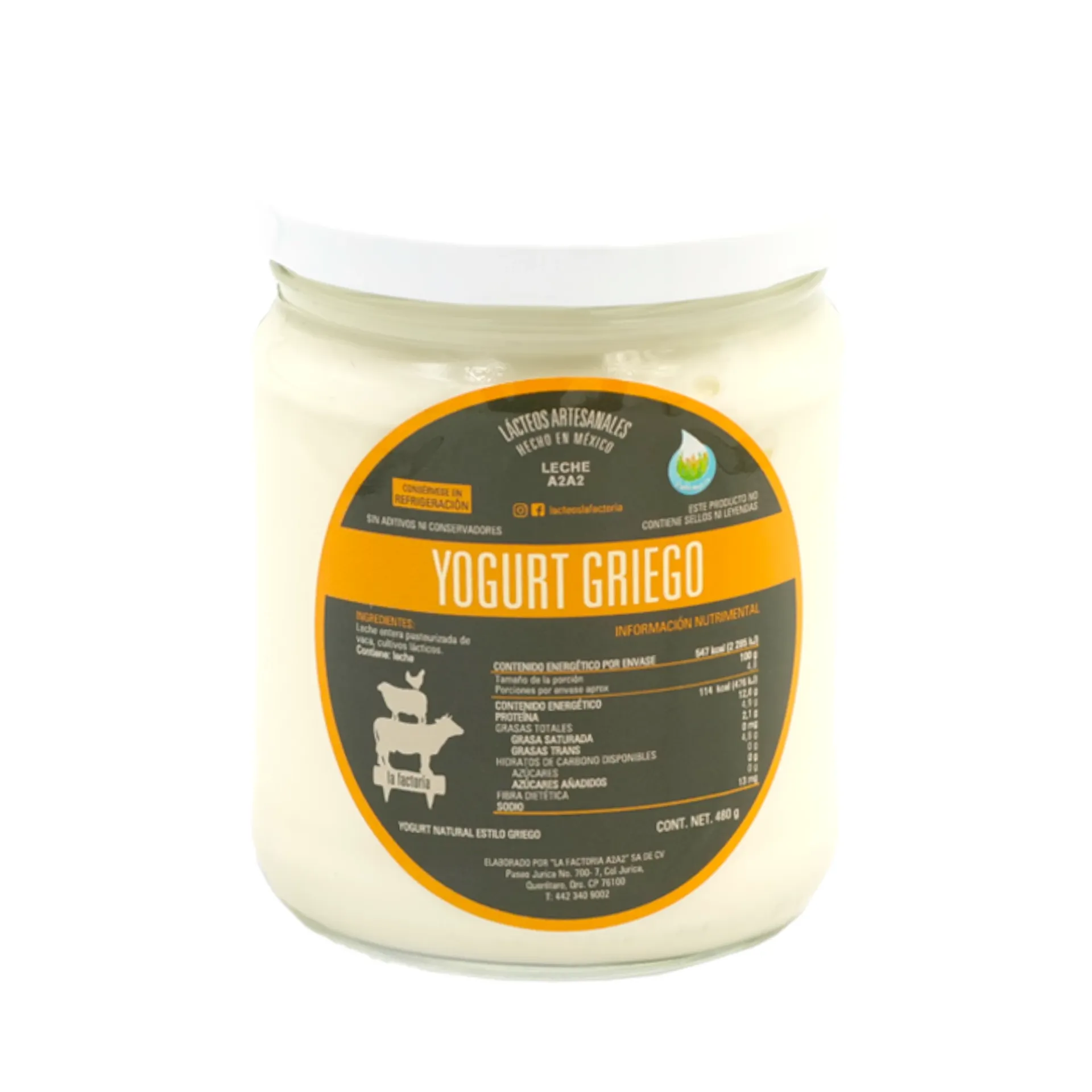 Yogurt griego 480gr LA FACTORIA