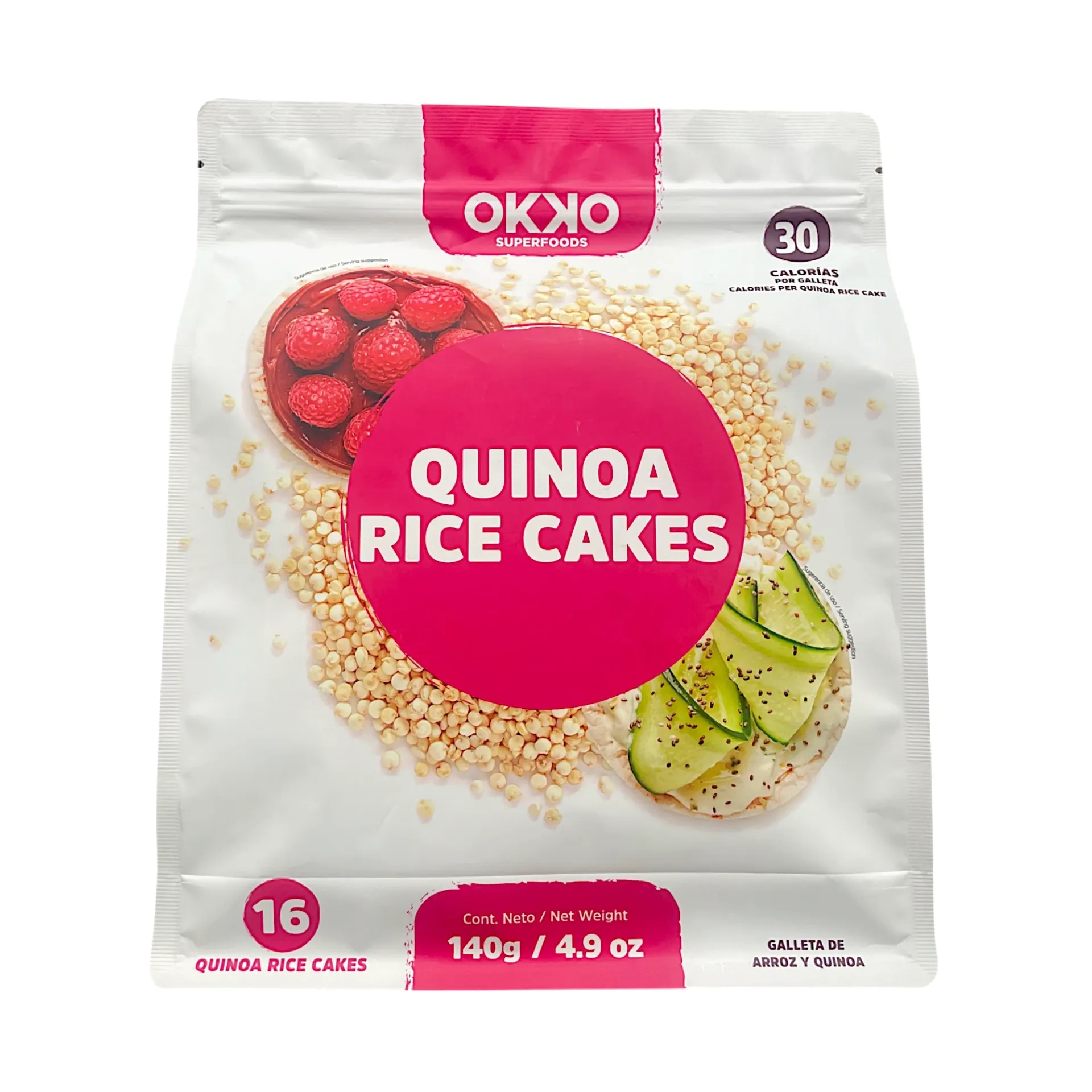 Tortitas de arroz con quinoa 140gr OKKO