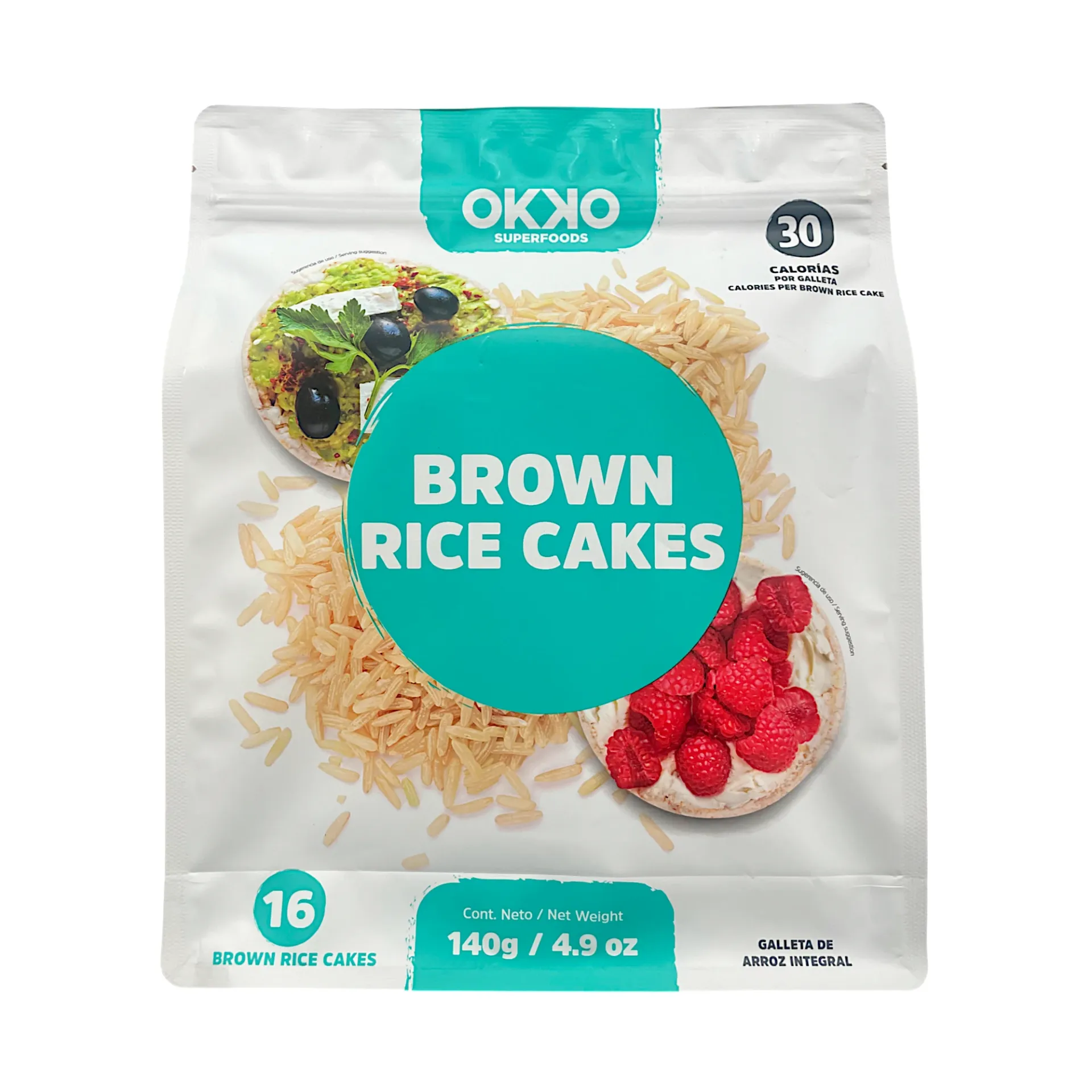 Tortitas de arroz integrales 140gr OKKO