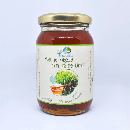 Miel de abeja con té de limón 350gr RÍO TURQUESA